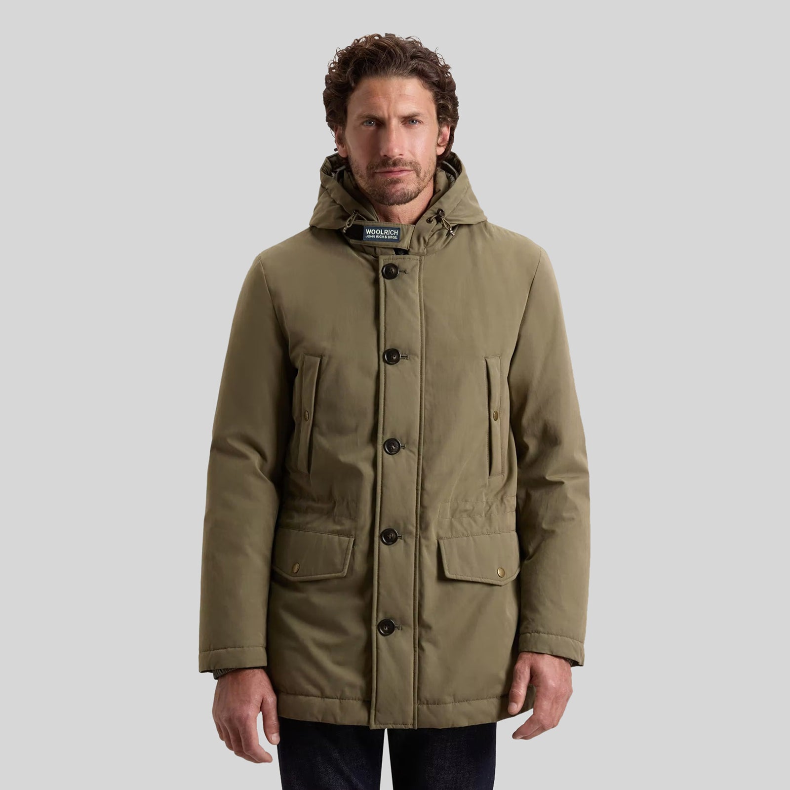 Woolrich Mountain Cloth Parka Verde Chiaro Uomo - 8