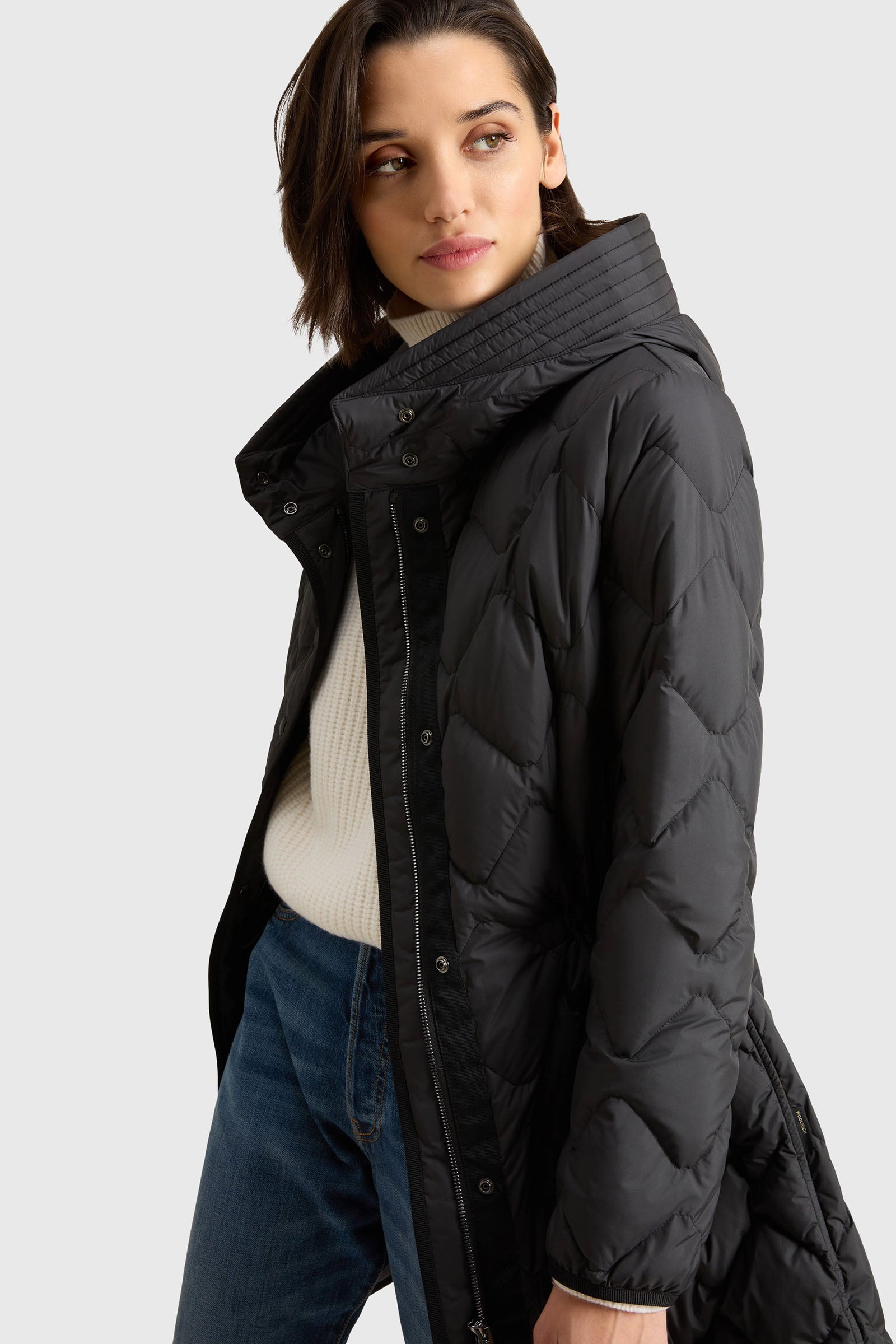 Woolrich Parka Heritage Con Cappuccio Nero Donna - 1