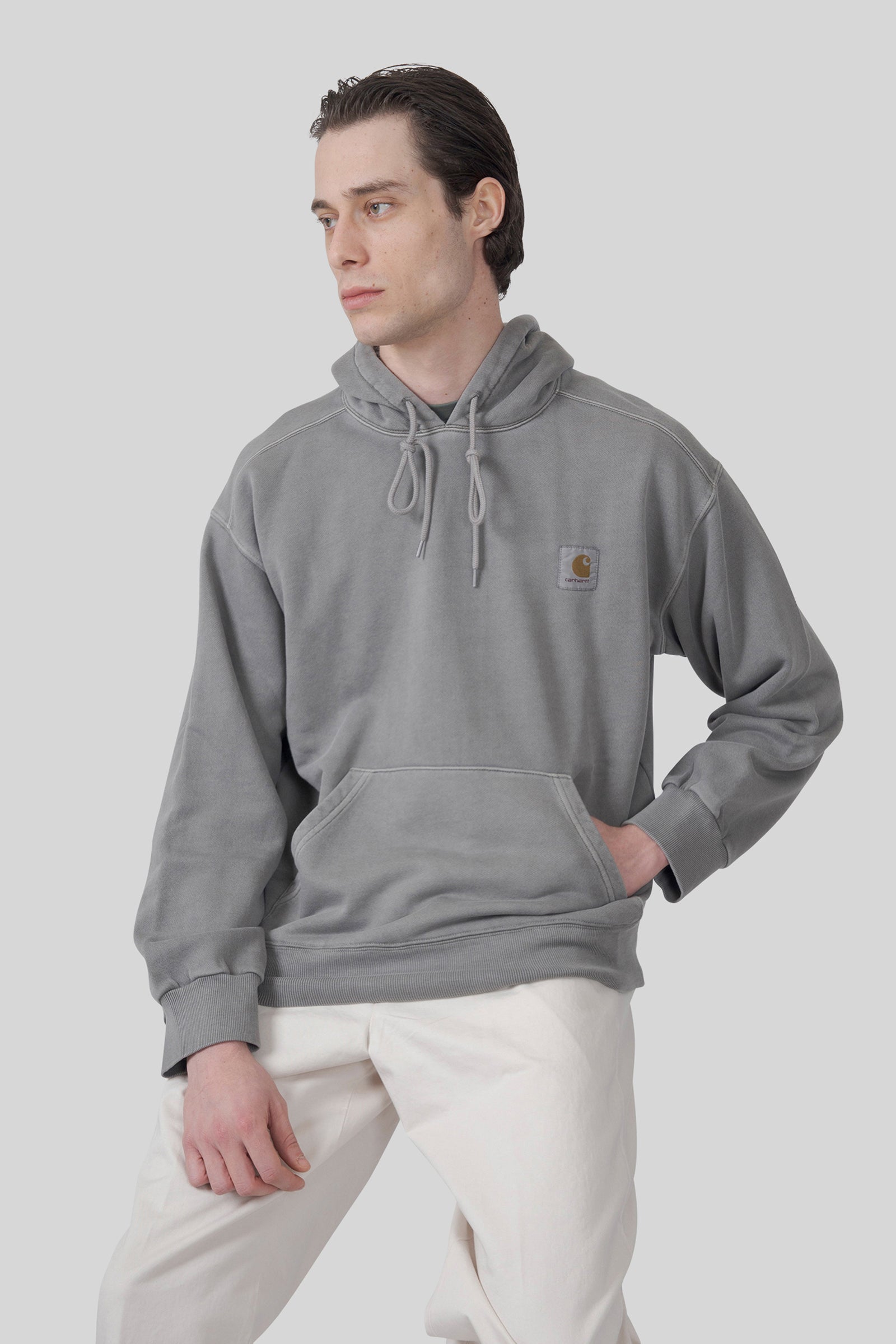 Carhartt Wip Felpa Nelson Hooded Grigio Uomo - 7