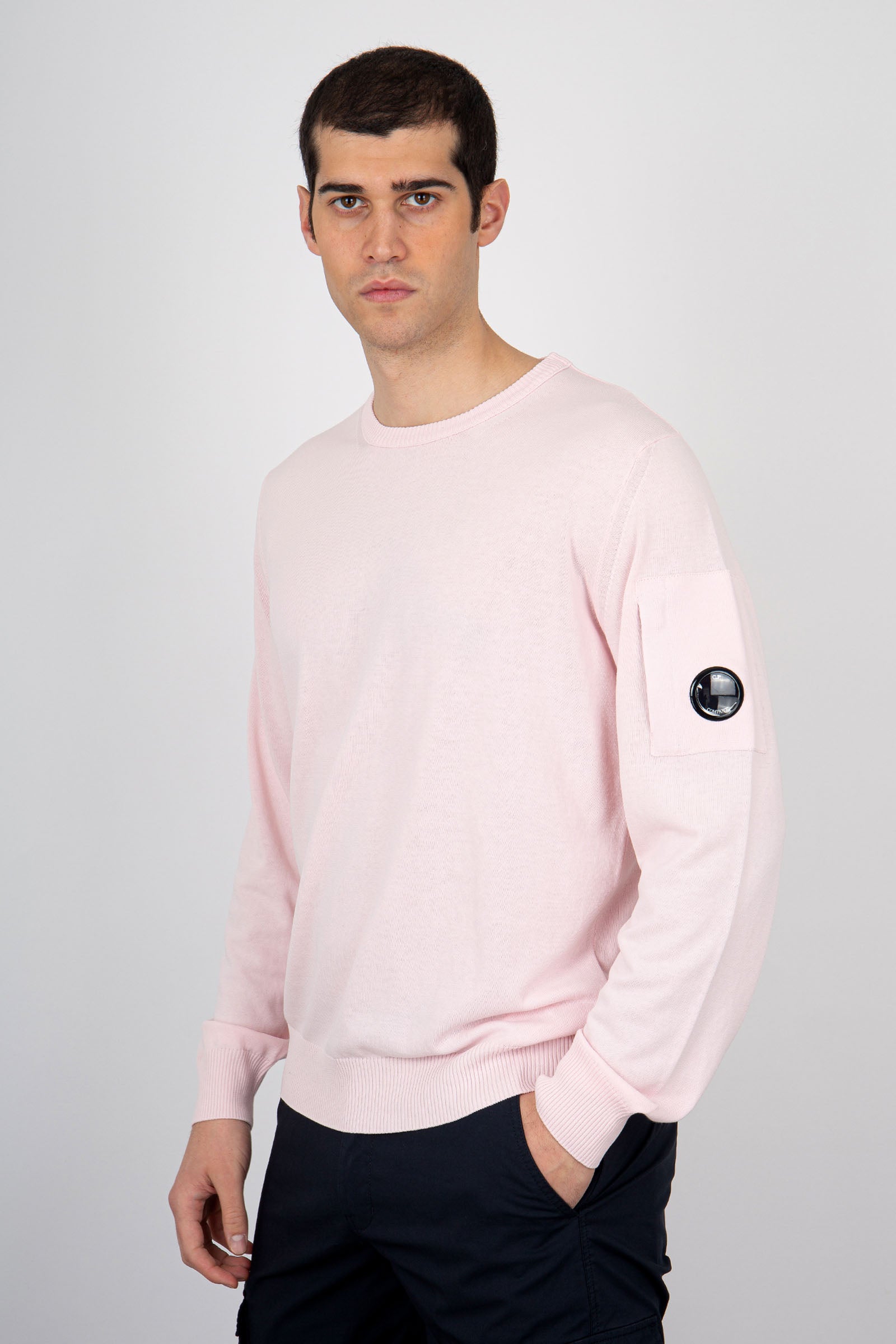 C.P. Company Cotton Crepe Pink Sweater - 3