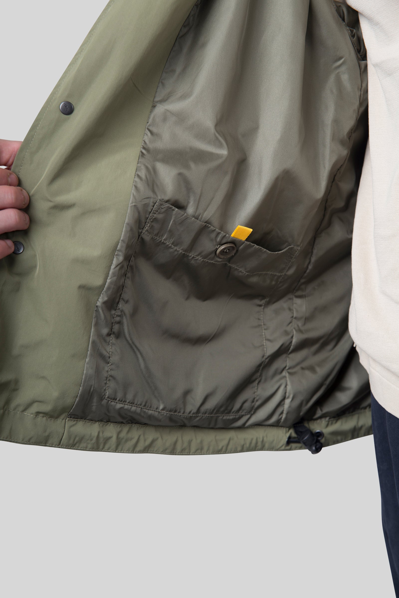 Aspesi Camicia Pollard Lite In Taffeta Verde Salvia Uomo - 8