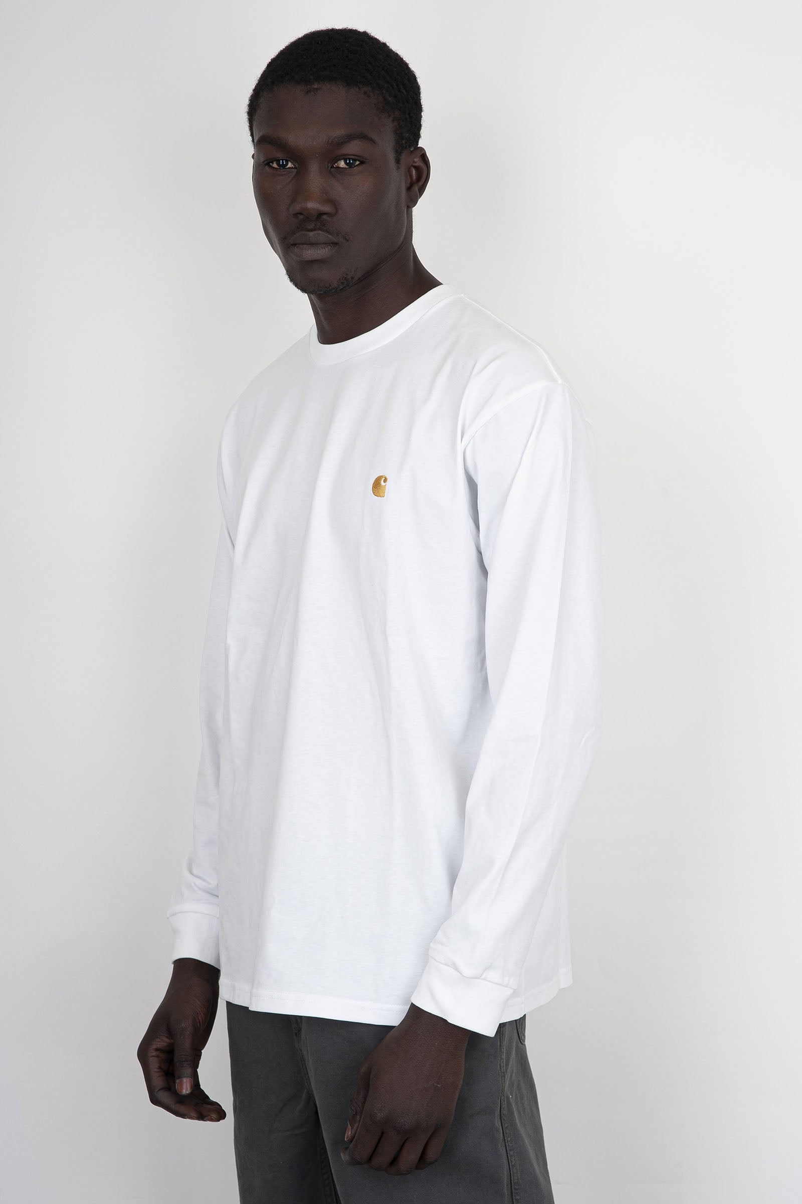 Carhartt Wip T-shirt L/s Chase Bianco Uomo - 3