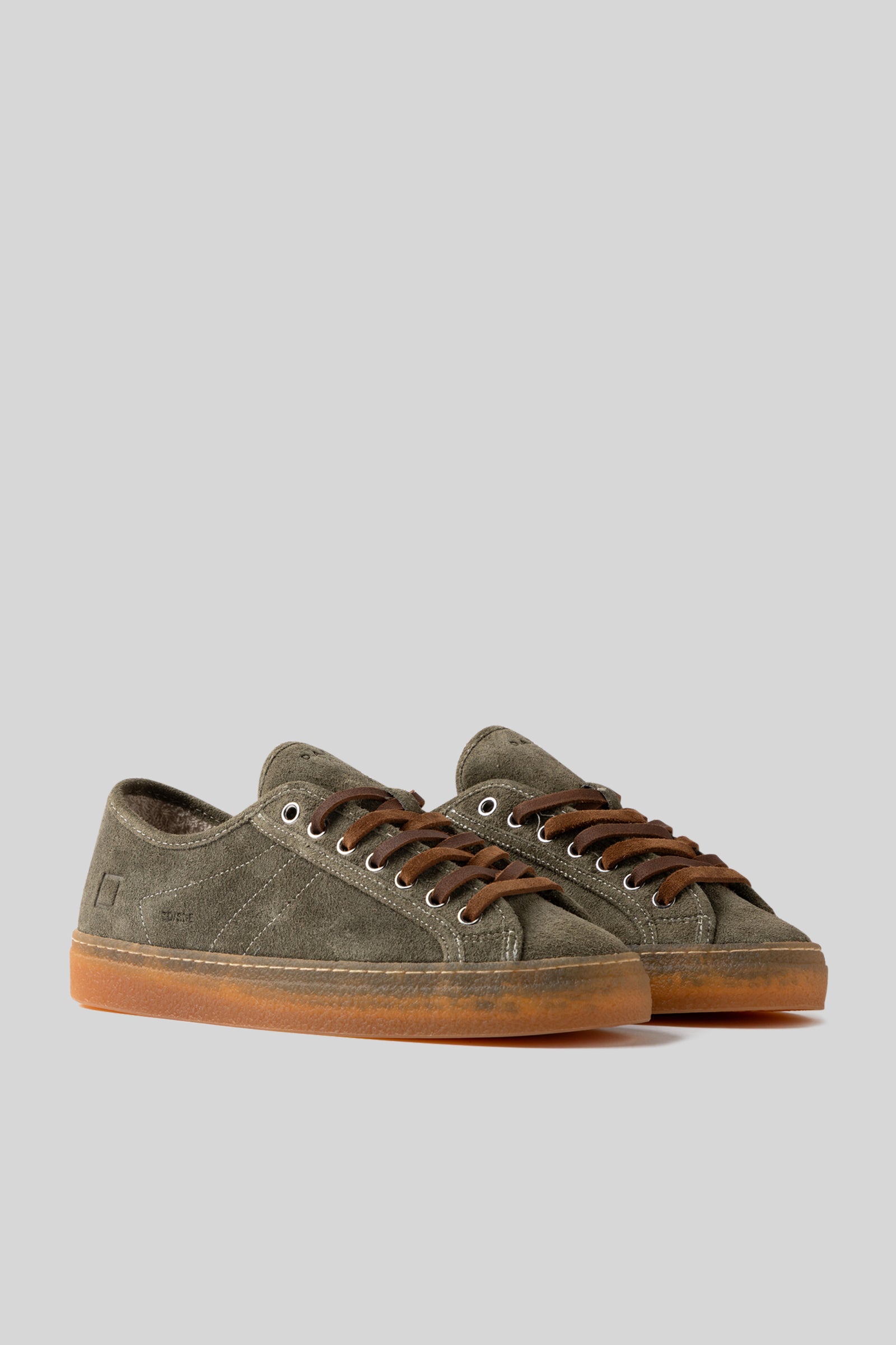 D.a.t.e. Sneaker Tender Suede Verde Militare Uomo - 3