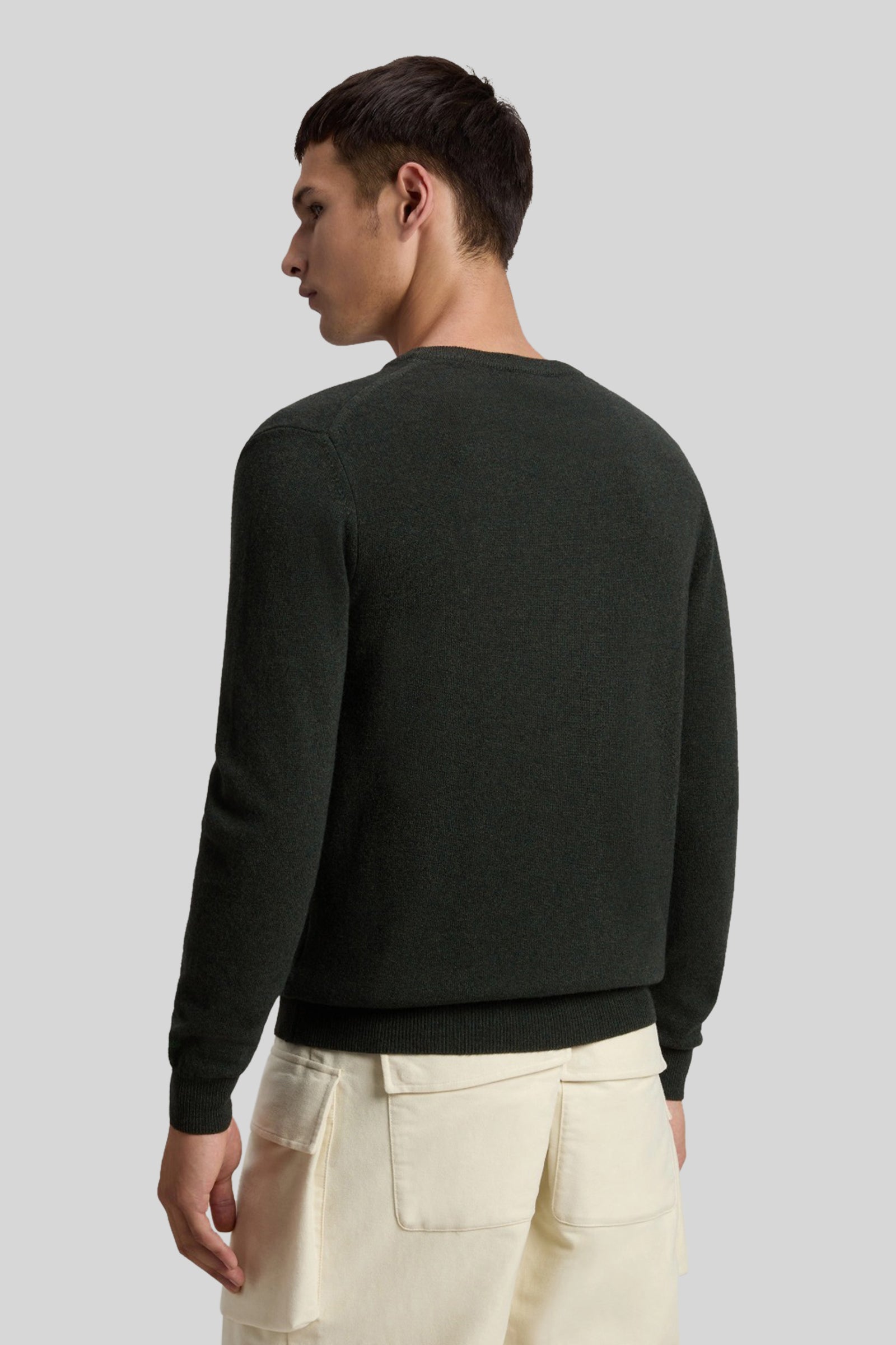 Woolrich Maglia Girocollo Lambswool Verde Uomo - 3