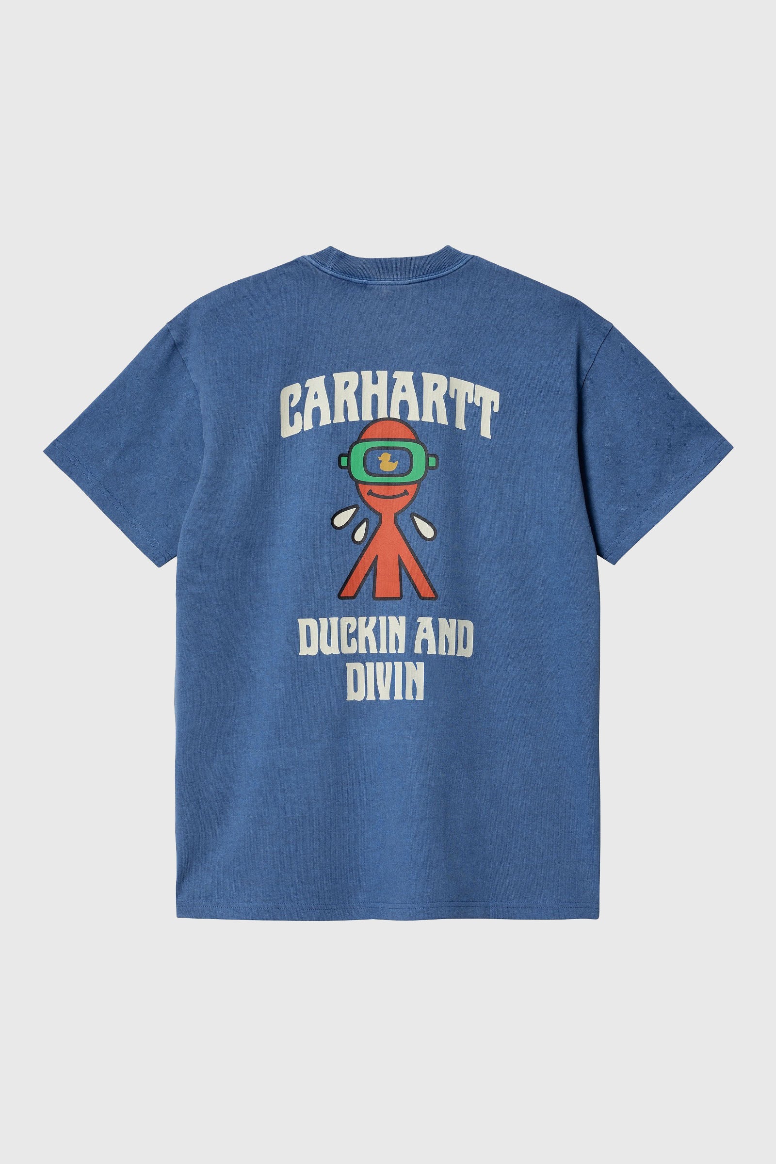 Carhartt Wip T-shirt Short Sleeve Duckin' Azzurro Uomo - 2