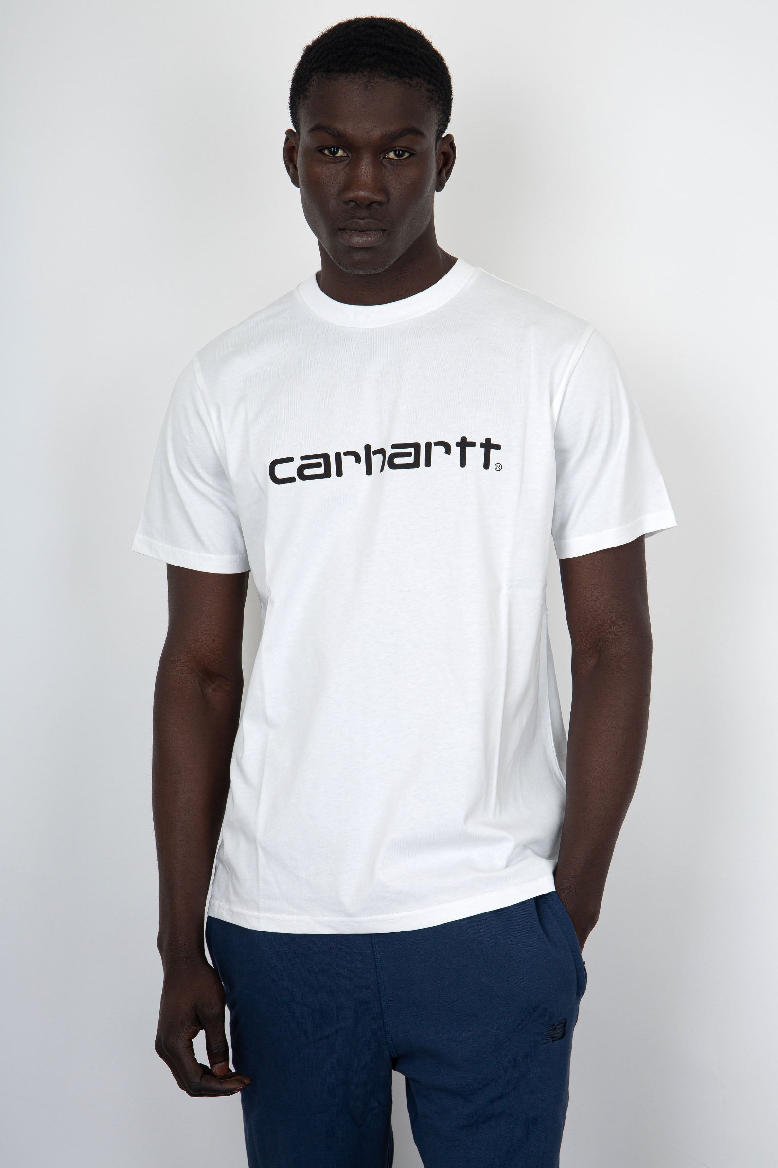 Carhartt WIP T-Shirt Short Sleeve Script Cotton White - 1