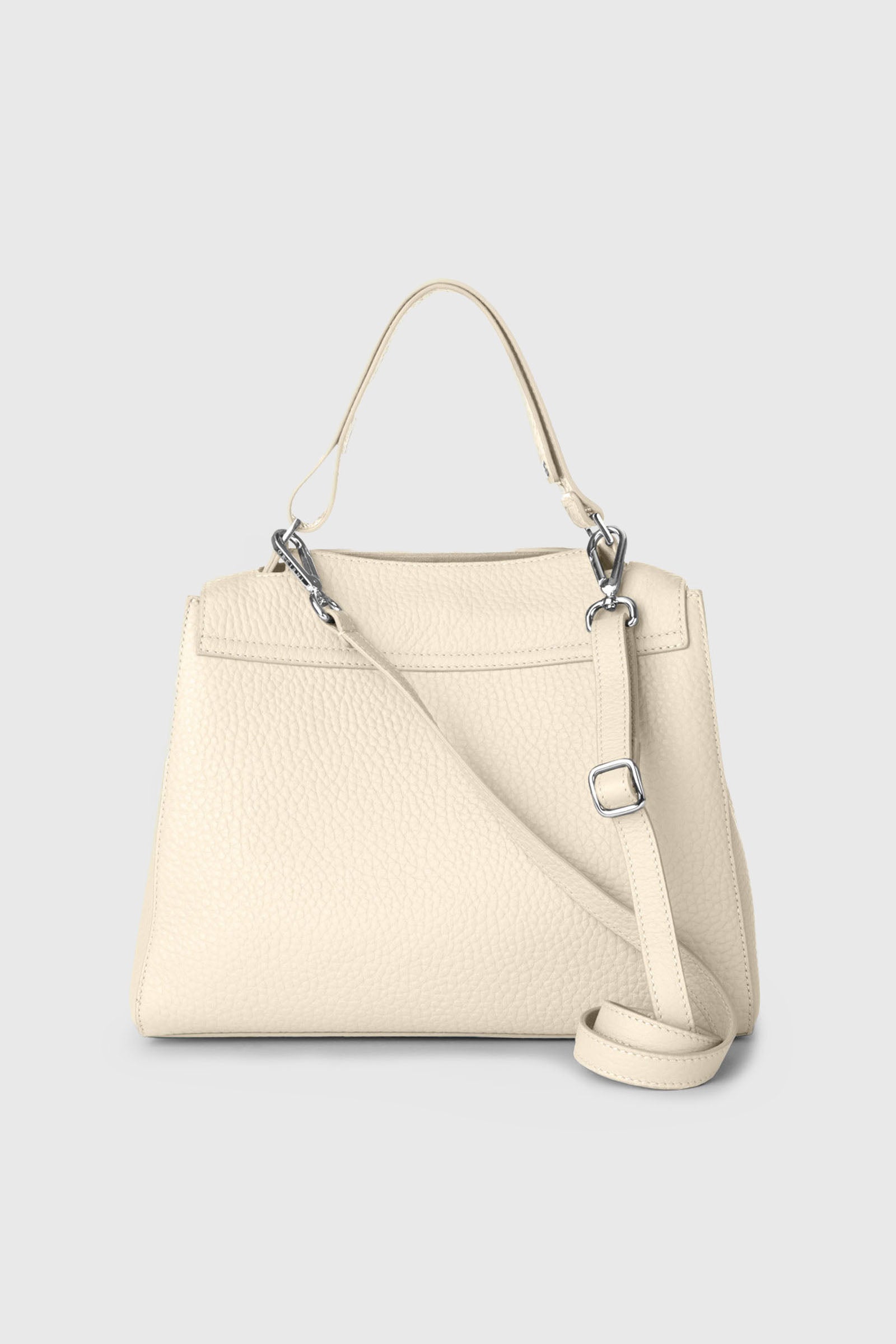 Orciani Medium Sveva Handbag in Ivory Leather - 3