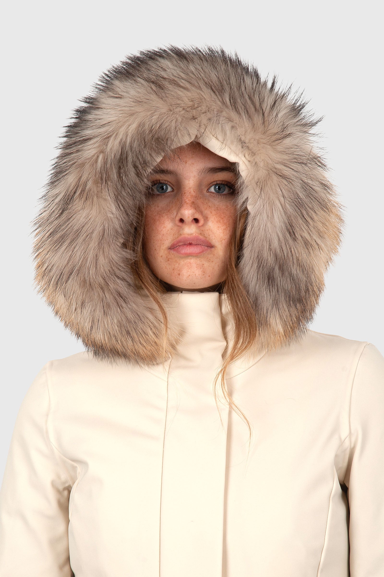 Rrd Piumino Winter Long Fur Wom Crema Donna - 2