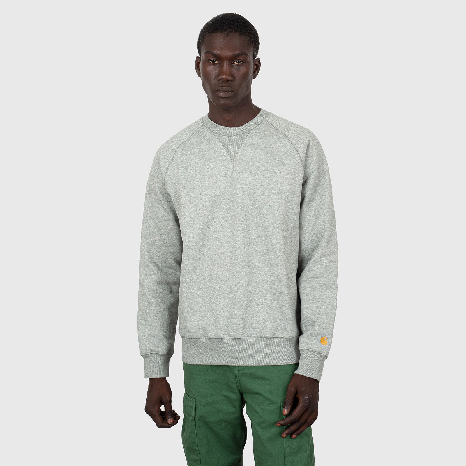 Carhartt Wip Chase Sweatshirt Grigio Chiaro Uomo - 7