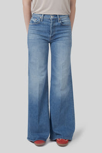 Mother Jeans The Tomcat Roller Sneak Blu Medio Donna mother