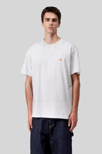 Carhartt Wip T-shirt S/s Chase Grigio Chiaro Uomo carhartt wip
