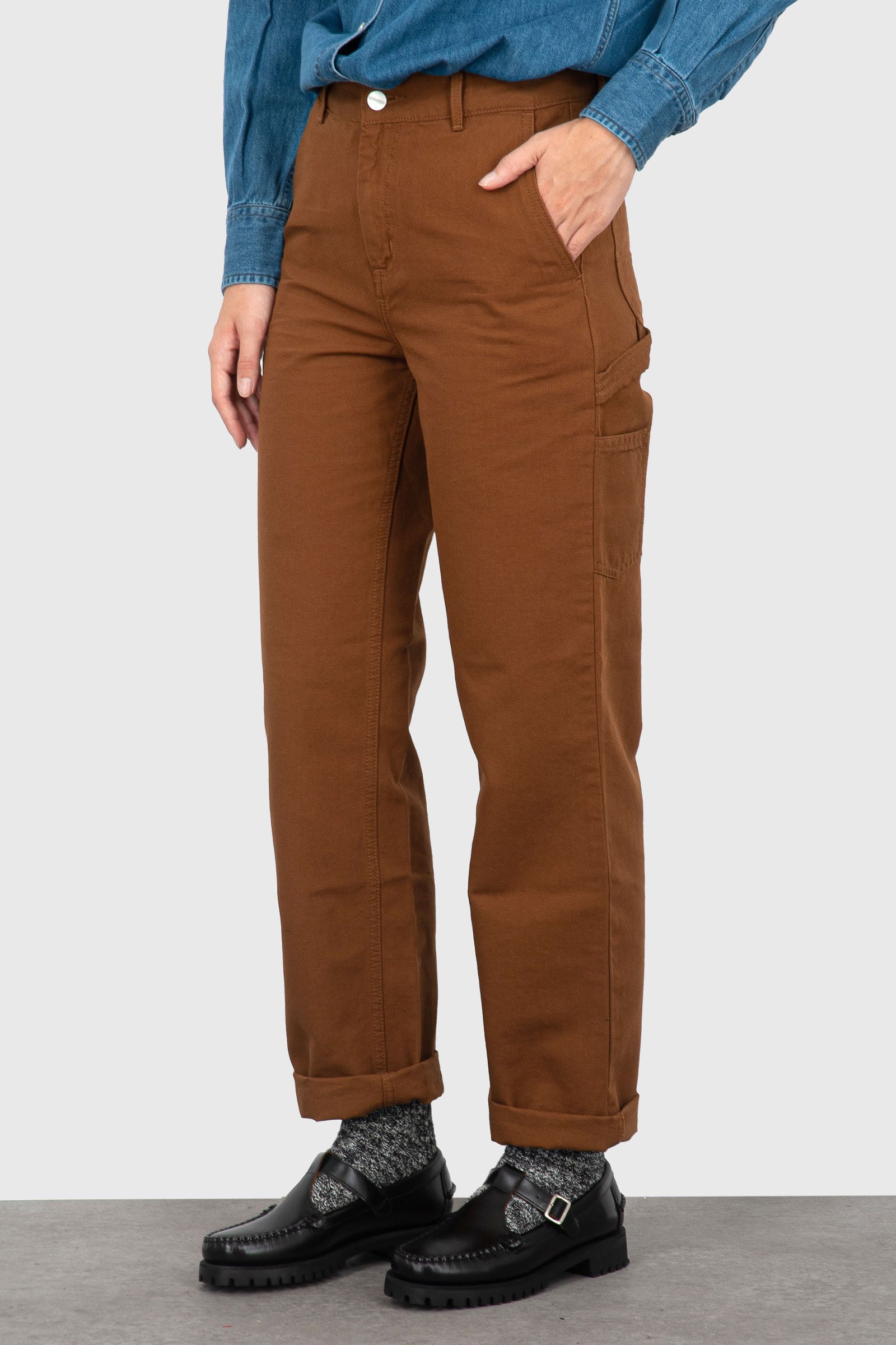 Carhartt Wip W' Pierce Pant Straight Cammello Donna - 1