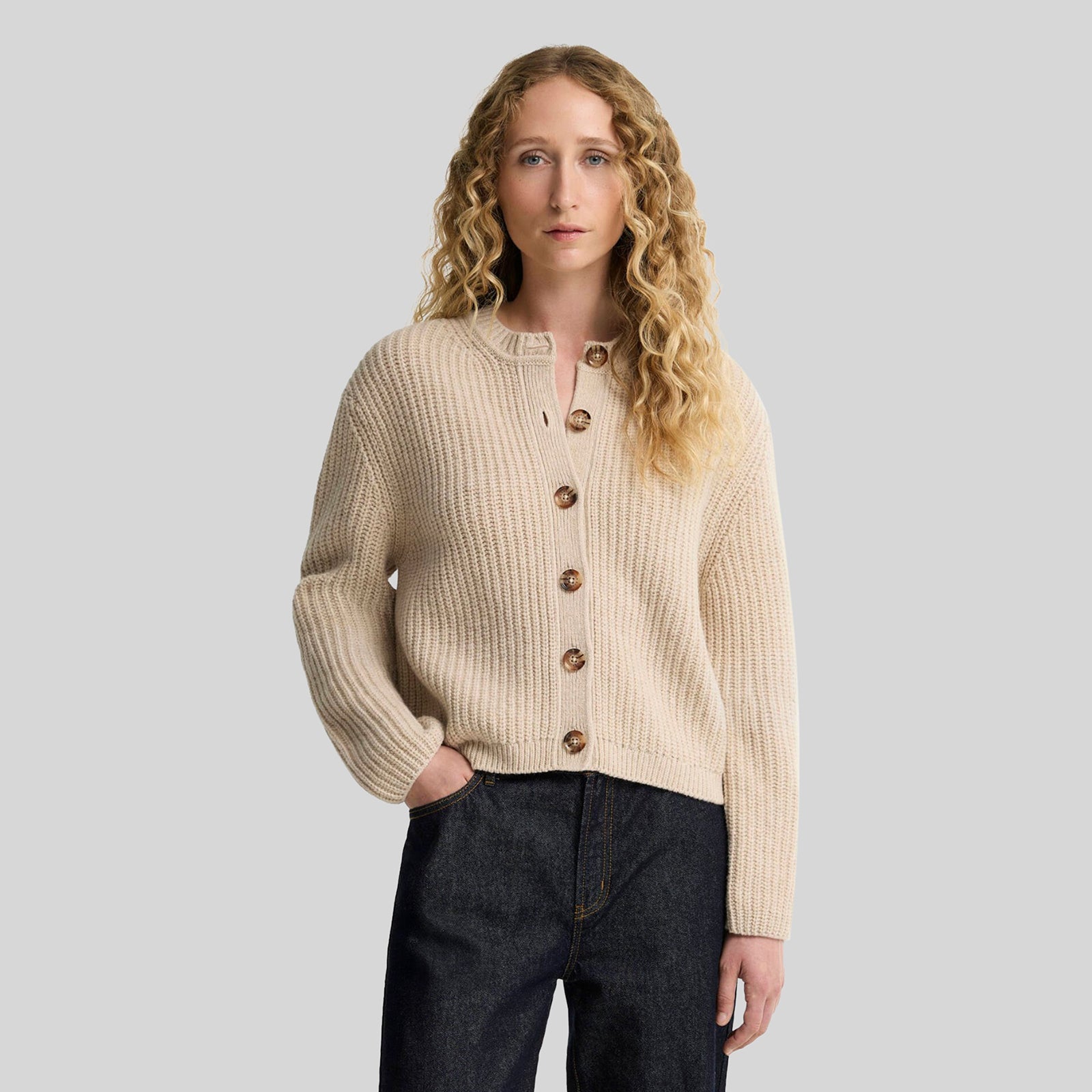 Barbour Cardigan Adalyn Beige Donna - 6