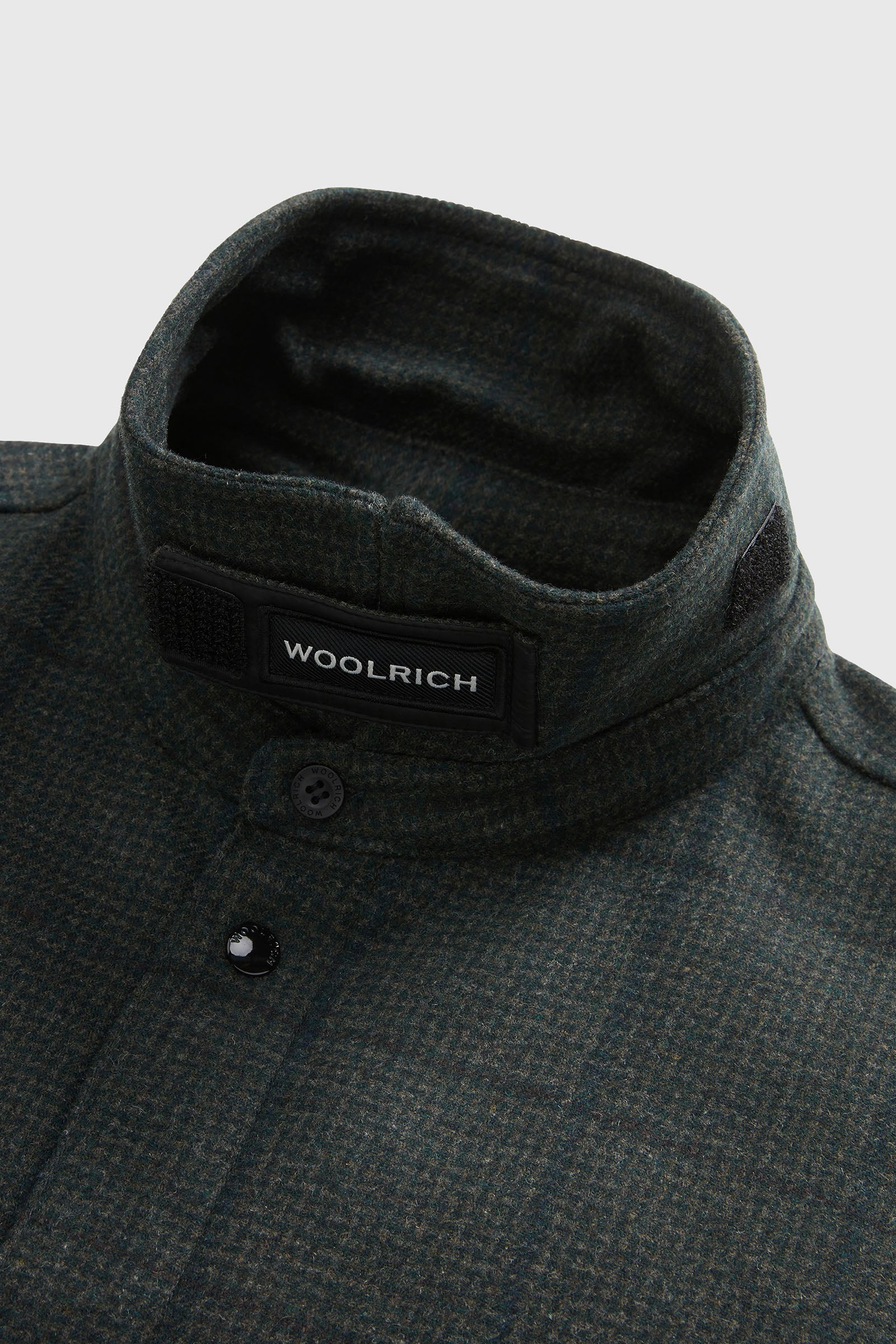 Woolrich Overshirt Alaskan Wool Check Verde Scuro Uomo - 7