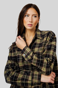 Department Five Camicia Over Brother Tartan Verde Donna department five