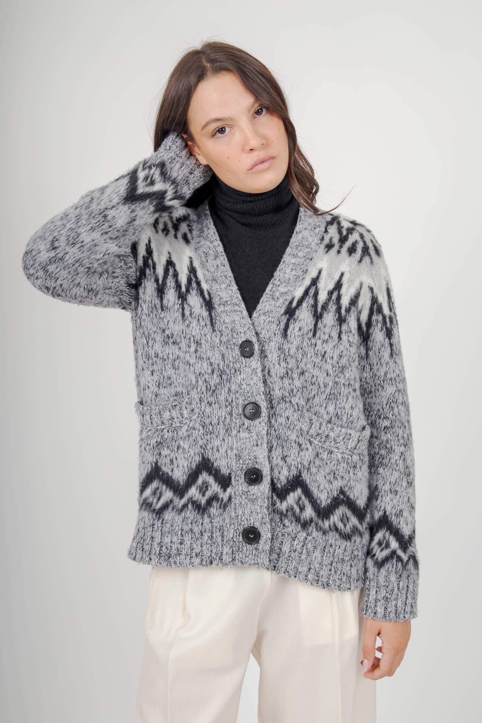 Jacquard Cardigan - 6