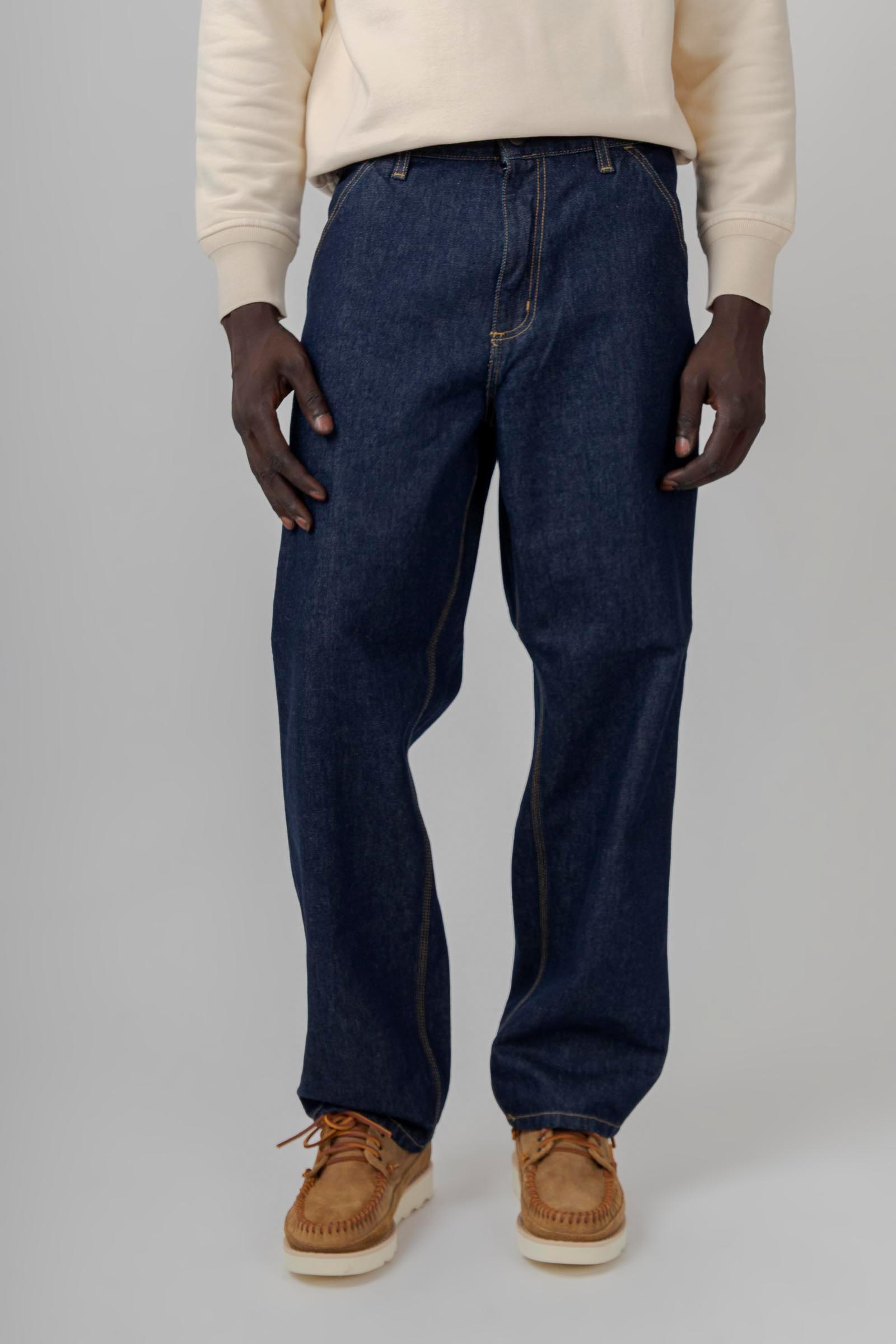 Carhartt Wip Single Knee Pant Blu Scuro Uomo - 1