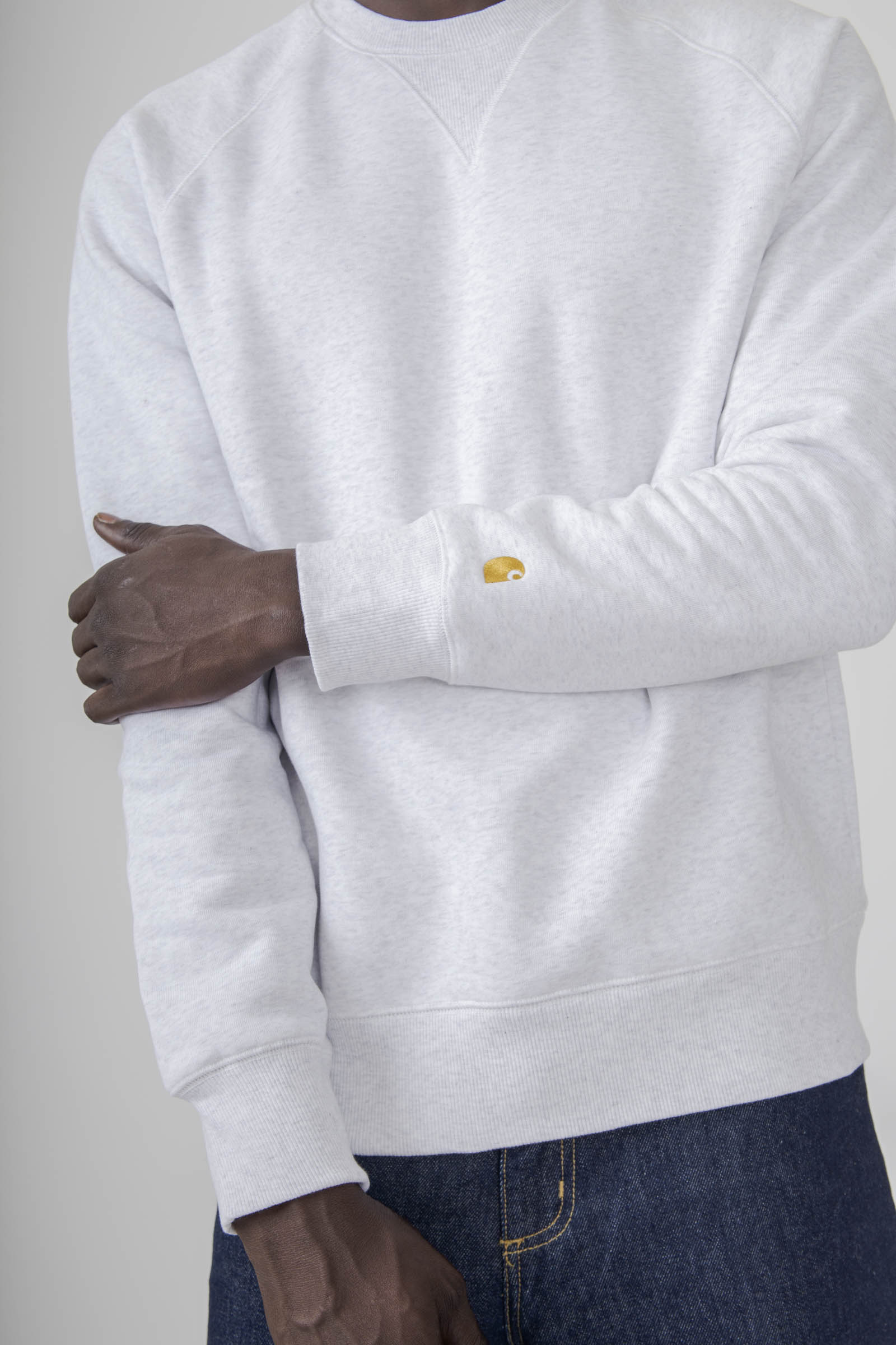 Carhartt Wip Chase Sweatshirt Grigio Chiaro Uomo - 2