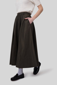 Aspesi Gonna Midi Con Pieghe Mia Verde Militare Donna aspesi