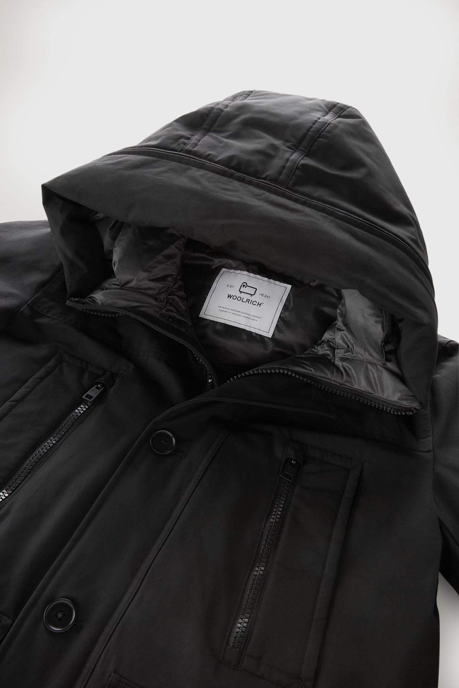 Woolrich Arctic Parka Evolution In Ramar Cloth Nero Uomo - 6