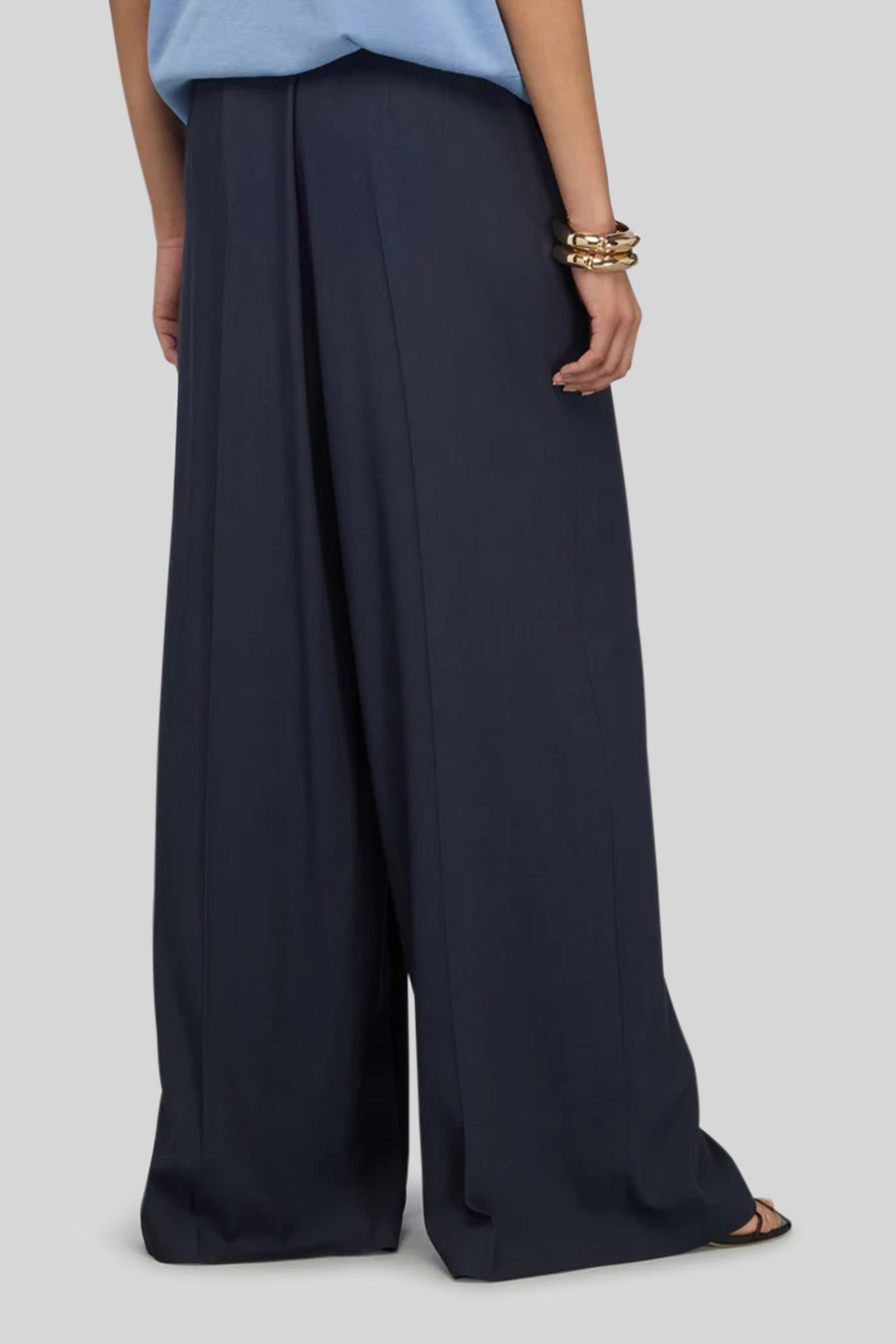Semicouture Pantalone Gala Blu Donna - 4