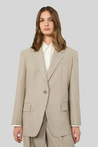 Max Mara Weekend Blazer Over In Tela Di Lana Attila Nocciola Donna max mara weekend