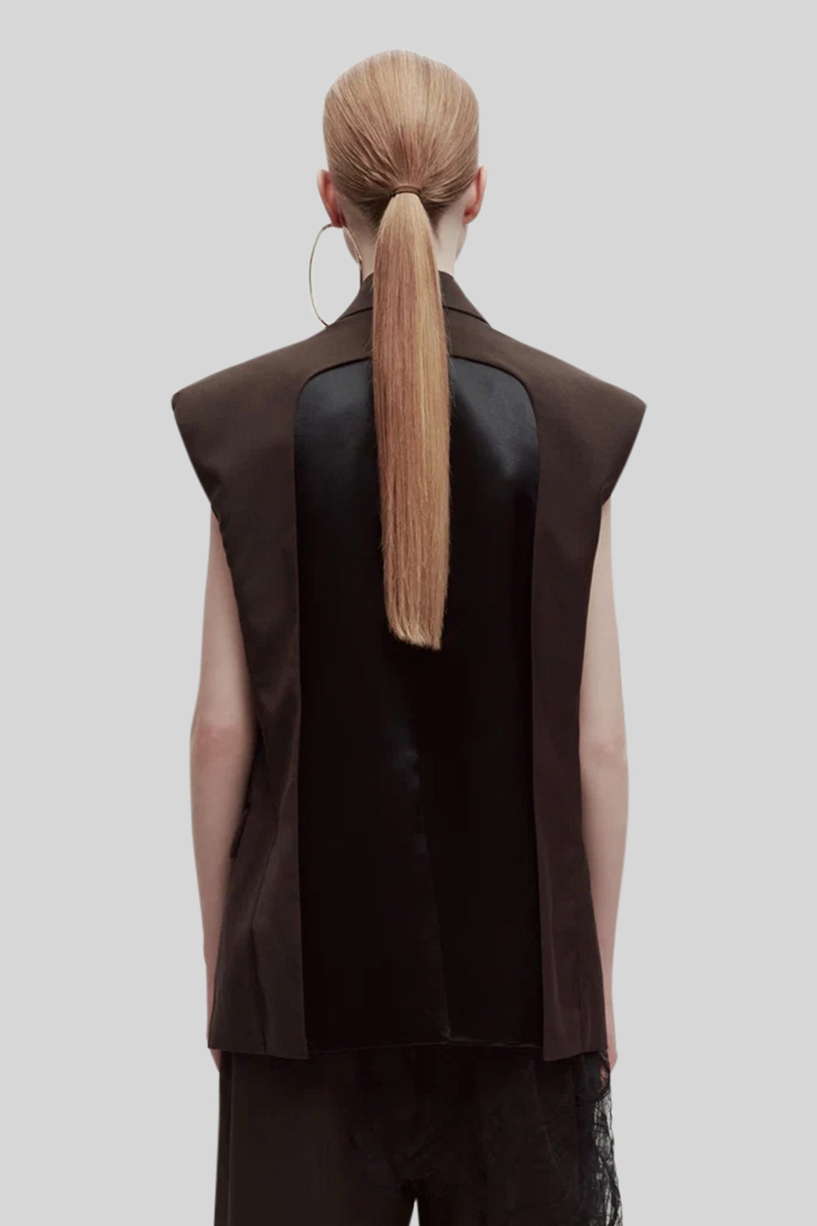 Erika Cavallini Gilet Gloria Marrone Scuro Donna - 4