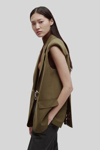 Erika Cavallini Gilet Kim Matcha Donna erika cavallini