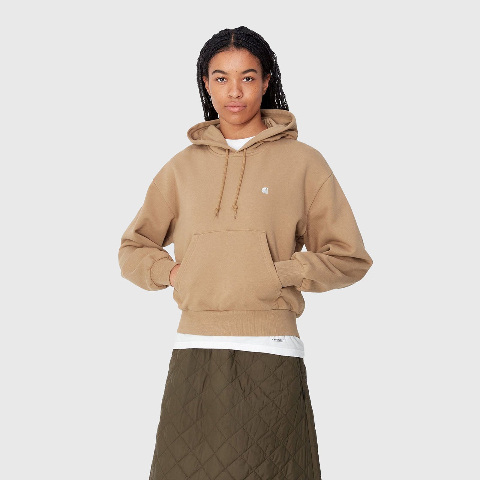 Carhartt Wip W' Hooded Casey Sweatshirt Beige Donna - 6