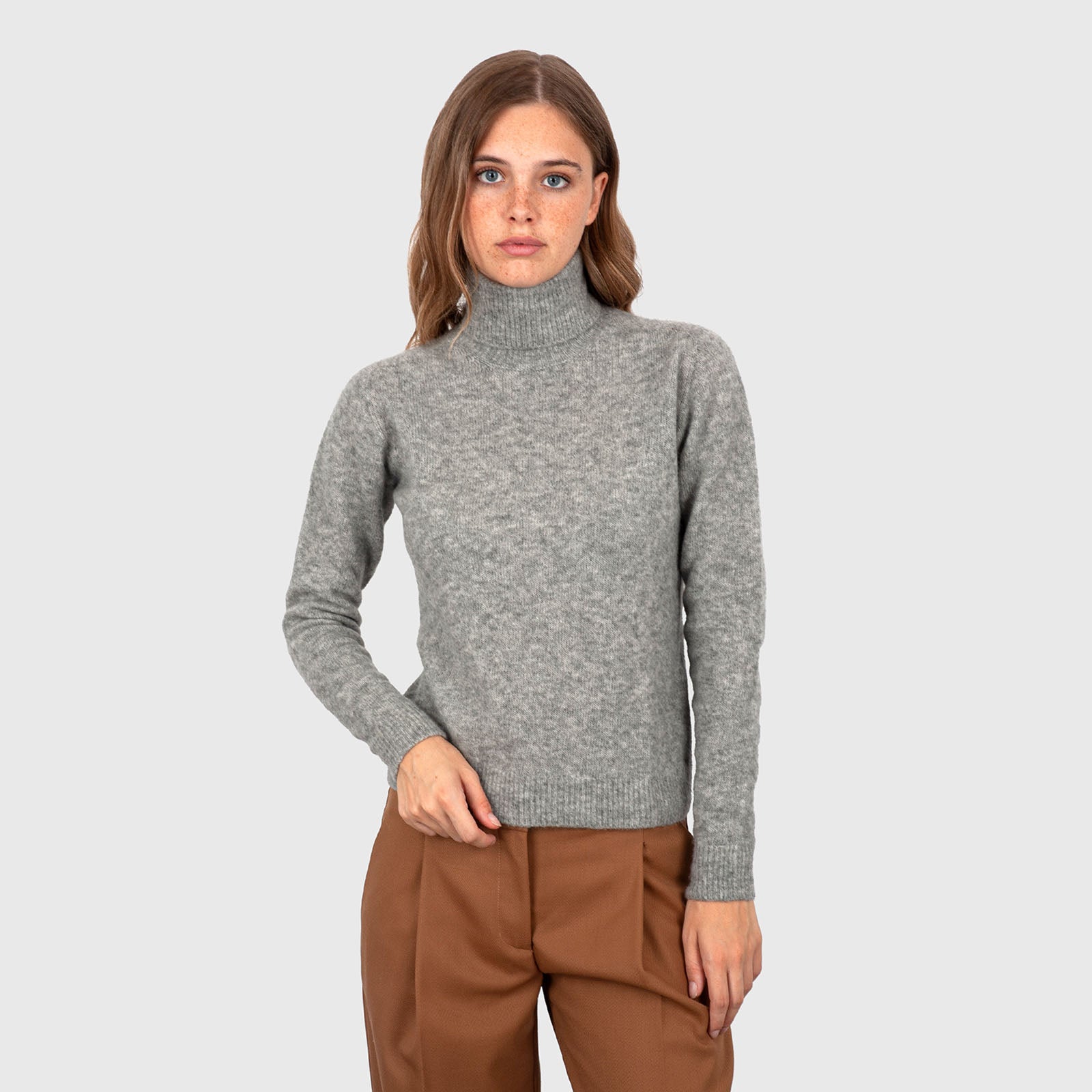 Roberto Collina Maglia Dolcevita Cashmere/seta Grigio Donna - 6