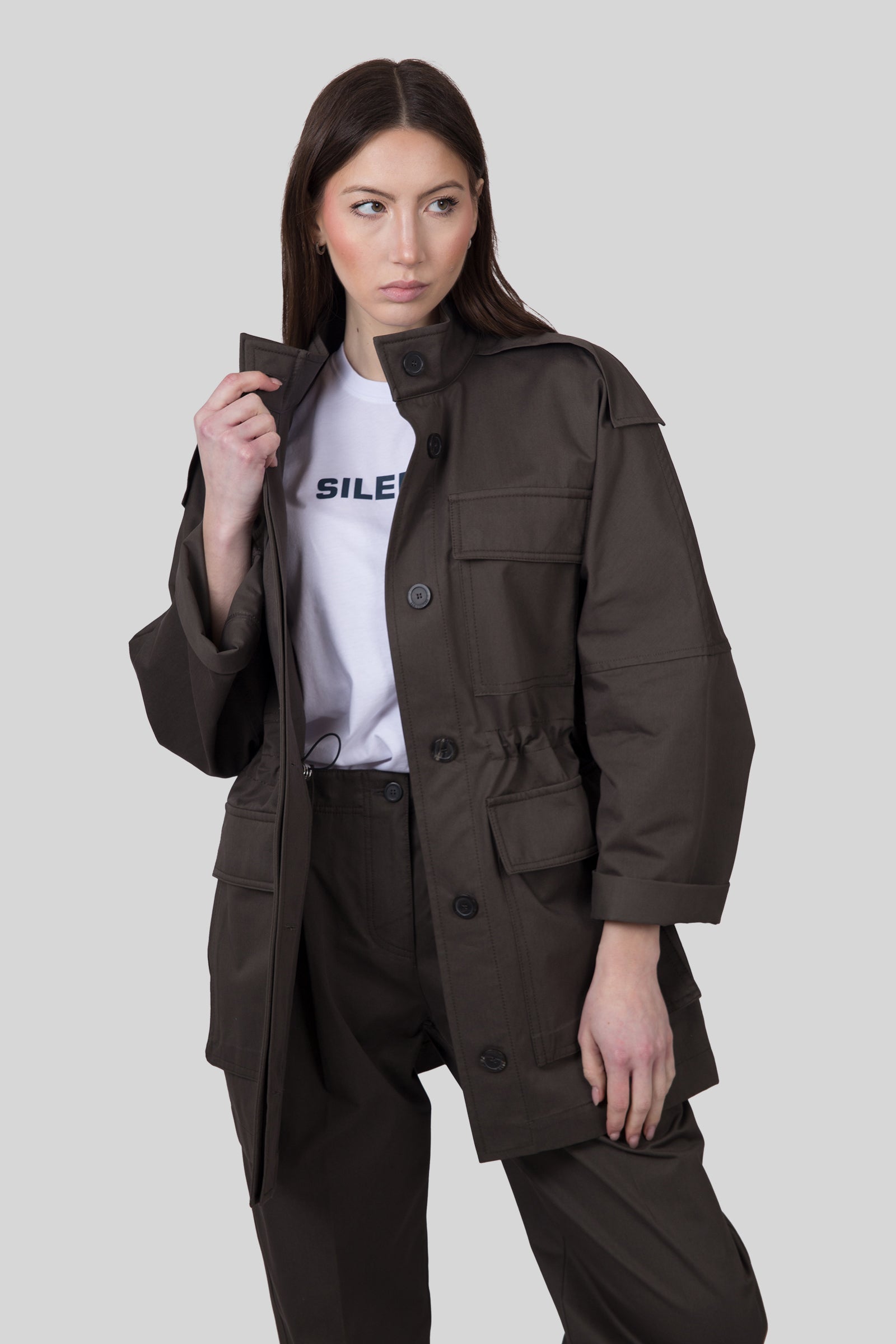 Semicouture Giacca Palimira Verde Militare Donna - 2