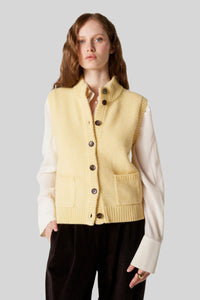 Absolut Cashmere Gilet Alanis Giallo Donna absolut cashmere