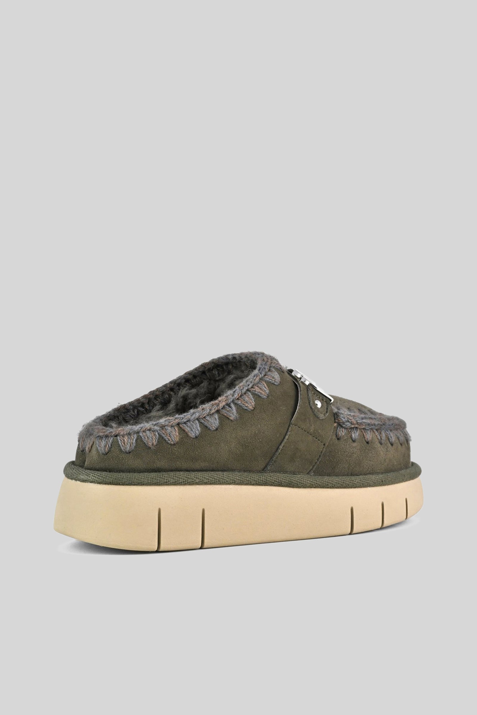 Mou Bounce Clog Metal Logo Verde Oliva Donna - 3