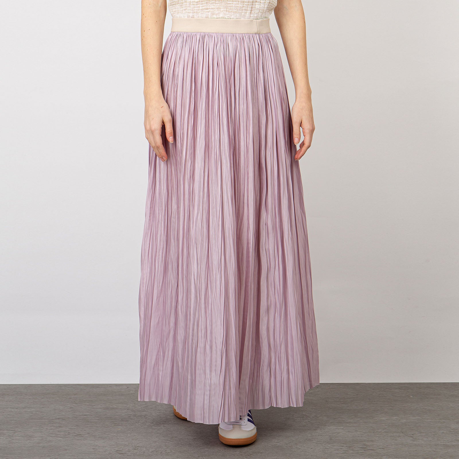 Roberto Collina Synthetic Pleated Skirt Lilac - 7