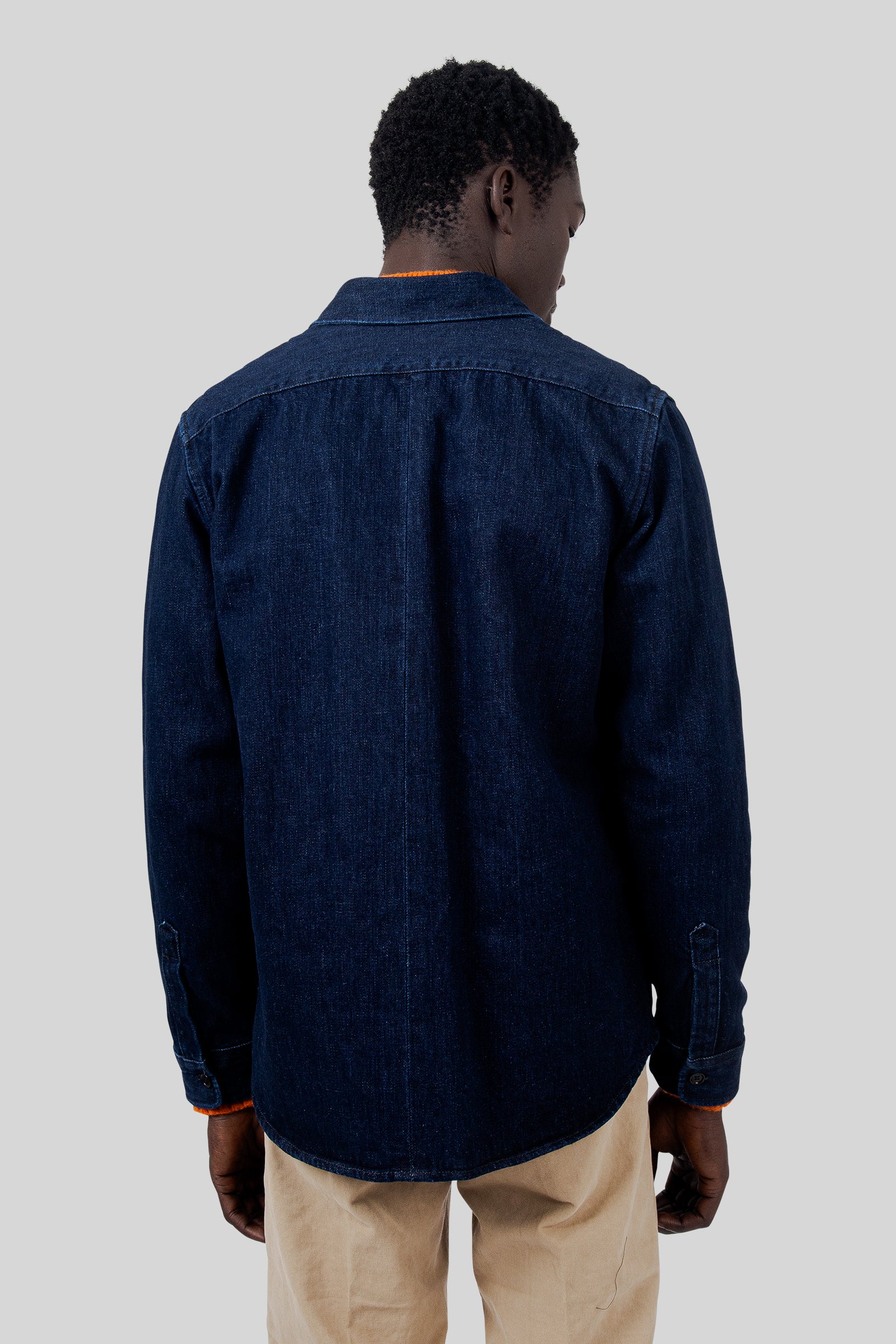 Aspesi Camicia Ut Denim Blu Medio Uomo - 3
