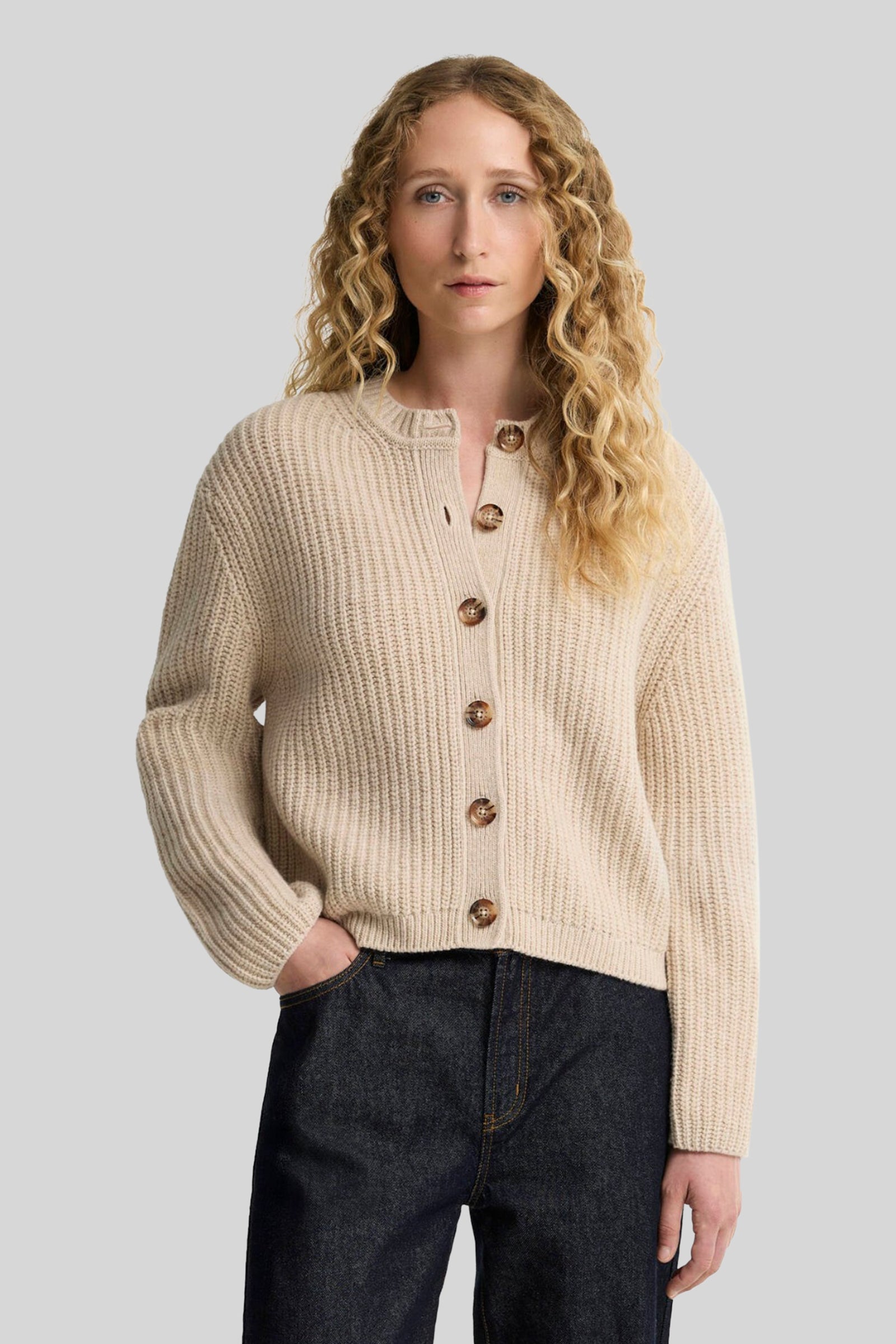 Barbour Cardigan Adalyn Beige Donna - 3