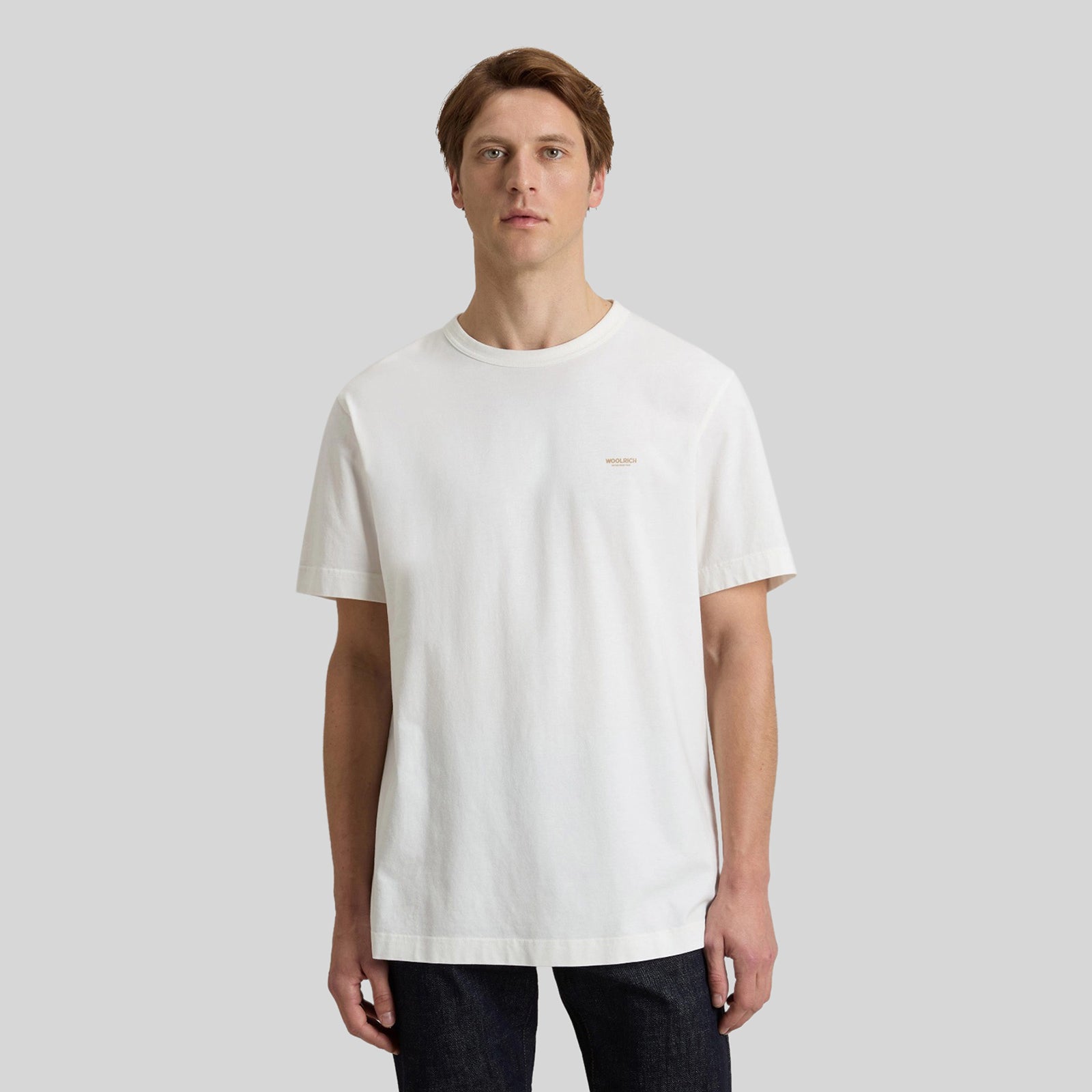 Woolrich T-shirt Logo Bianco Uomo - 4