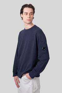 C.p. Company Felpa Crewneck Malfilé Blu Navy Uomo c.p. company