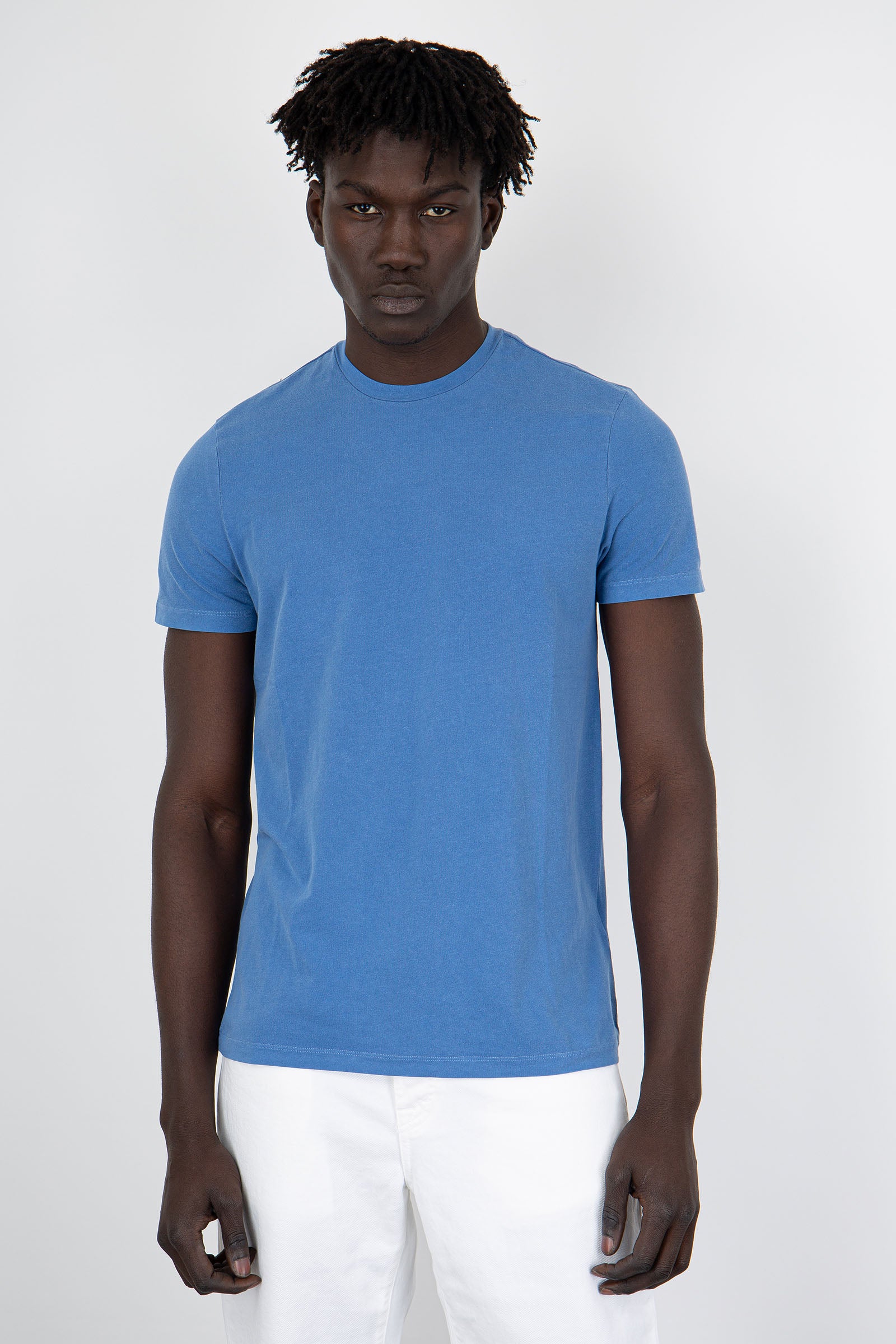 Majestic Filatures Harold T-Shirt in China Blue Cotton - 4