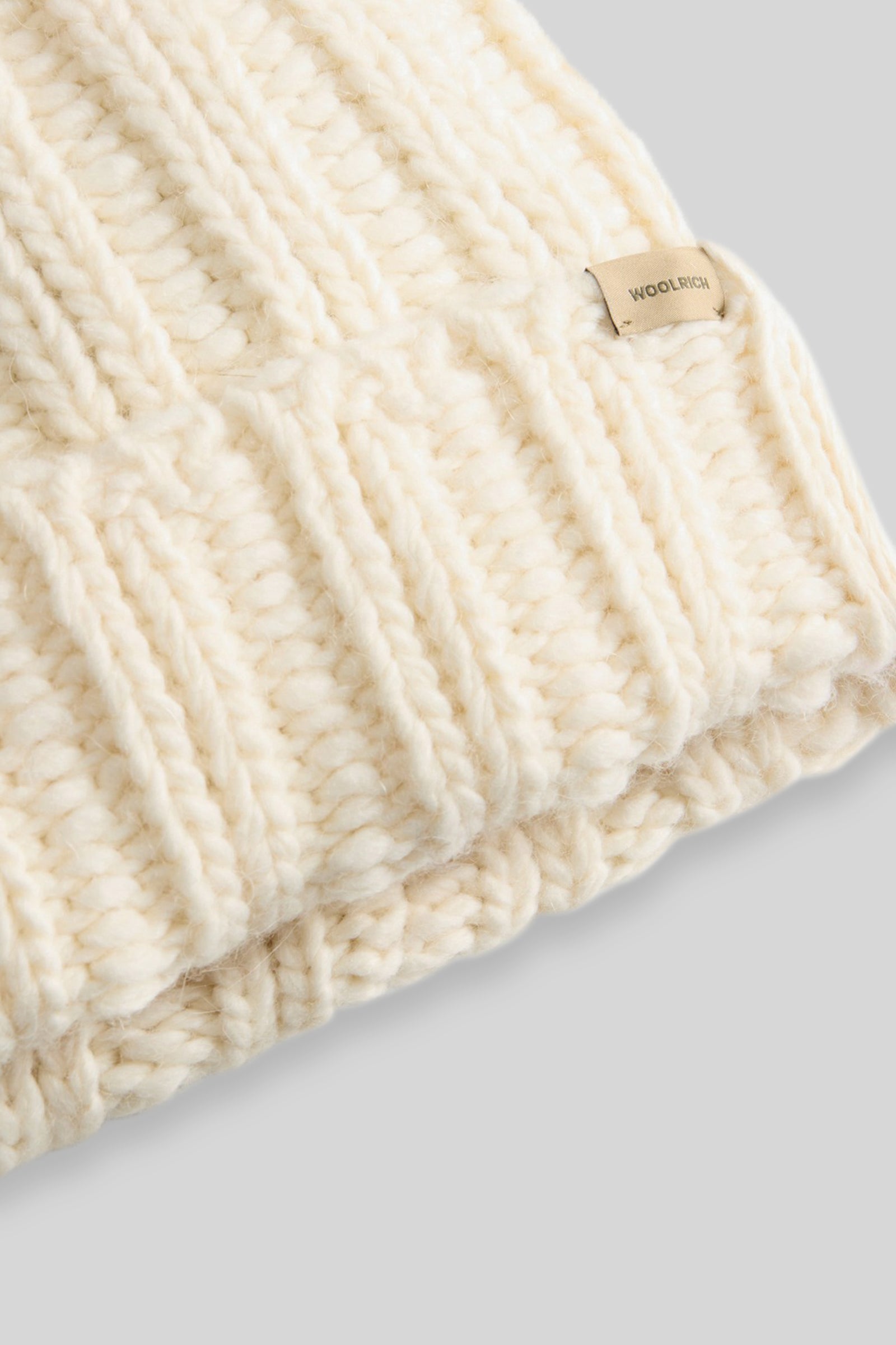 Woolrich Chunky Beanie Crema Donna - 2
