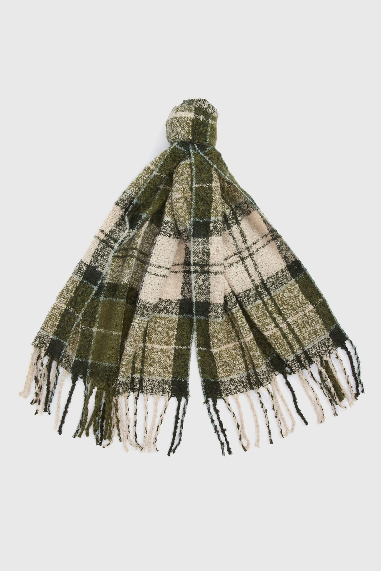 Barbour Saltburn Beanie & Tartan Scarf Gift Set Verde Donna - 6