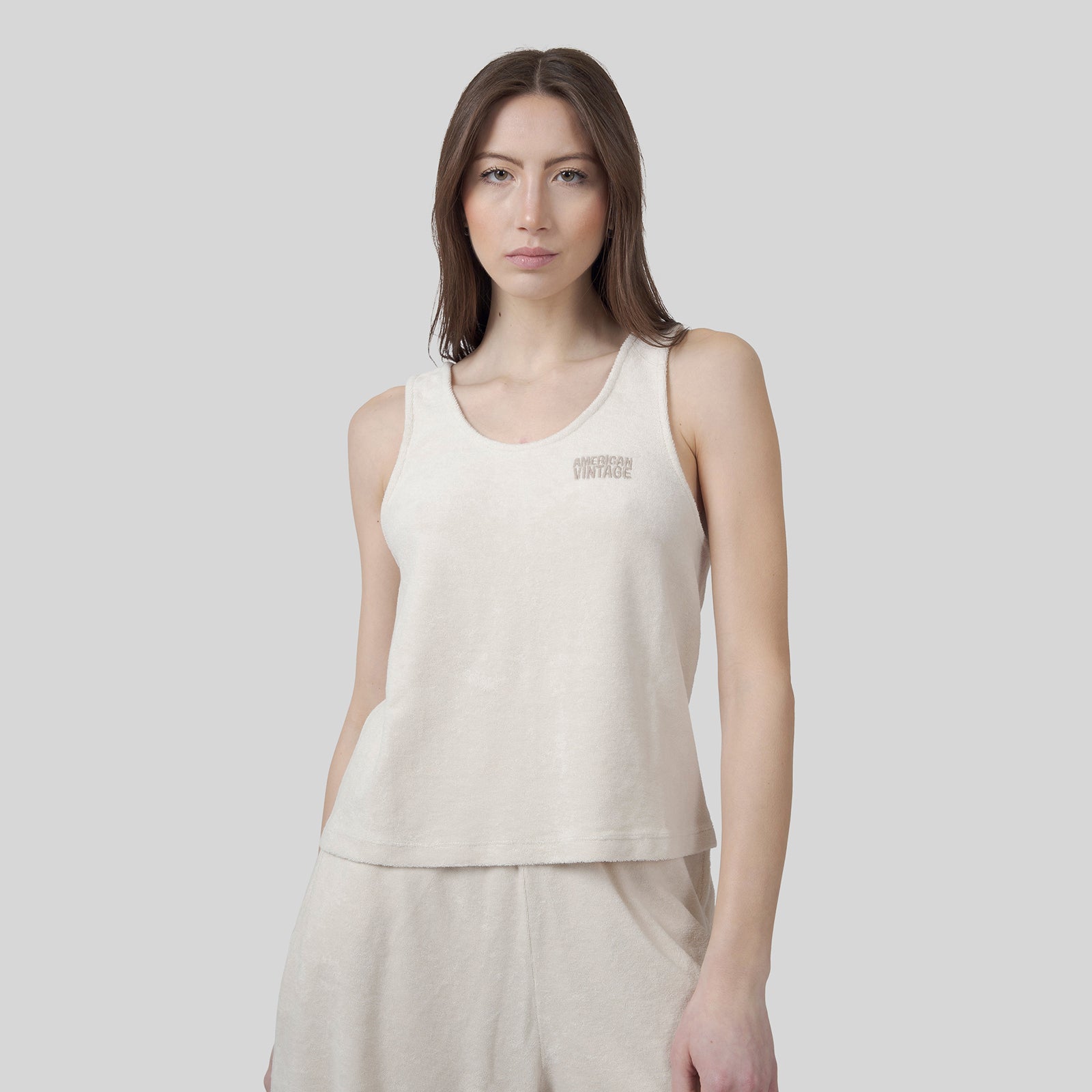 American Vintage Canotta Fuxow Ecru Donna - 6