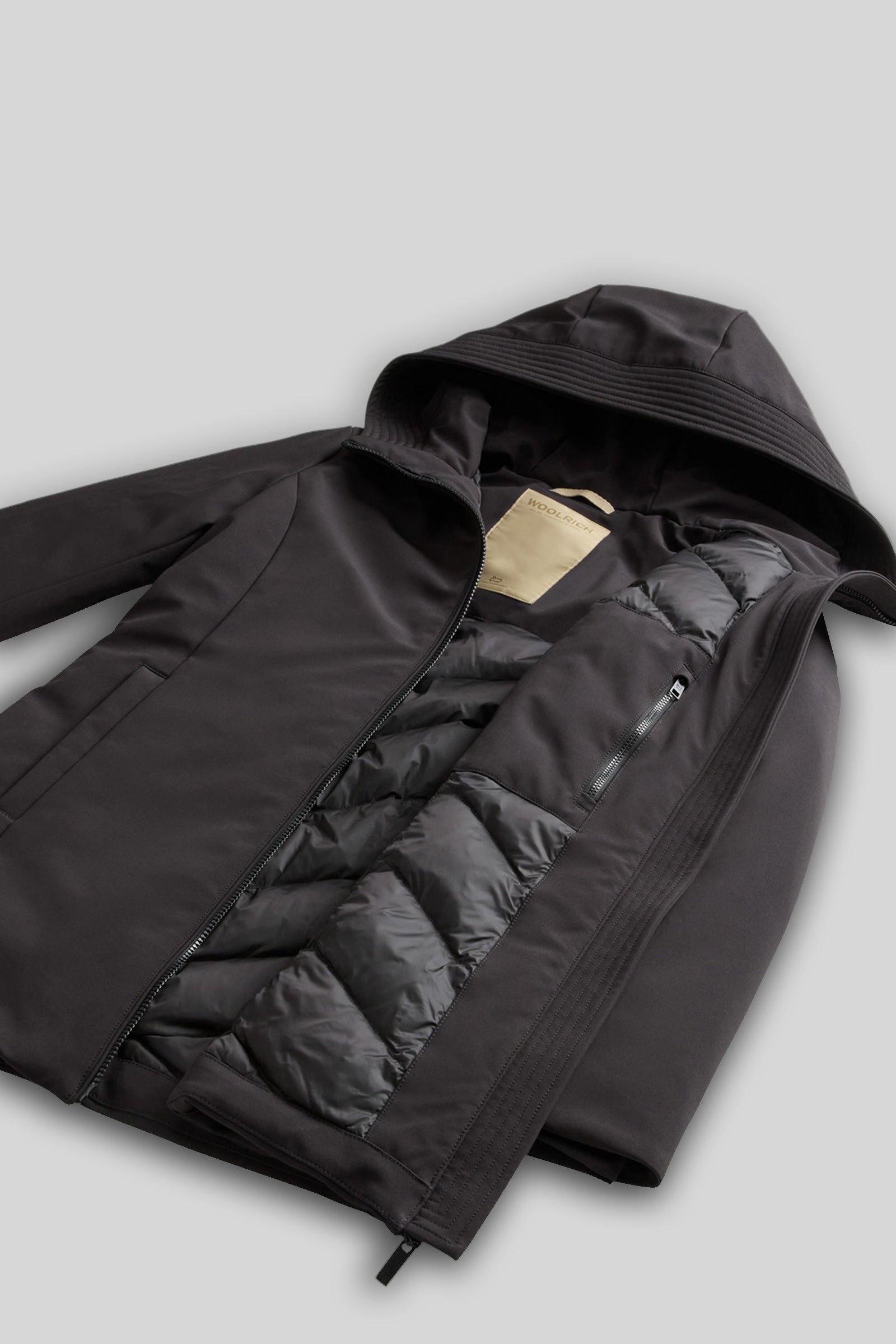 Woolrich Firth Parka In Tech Softshell Nero Donna - 5