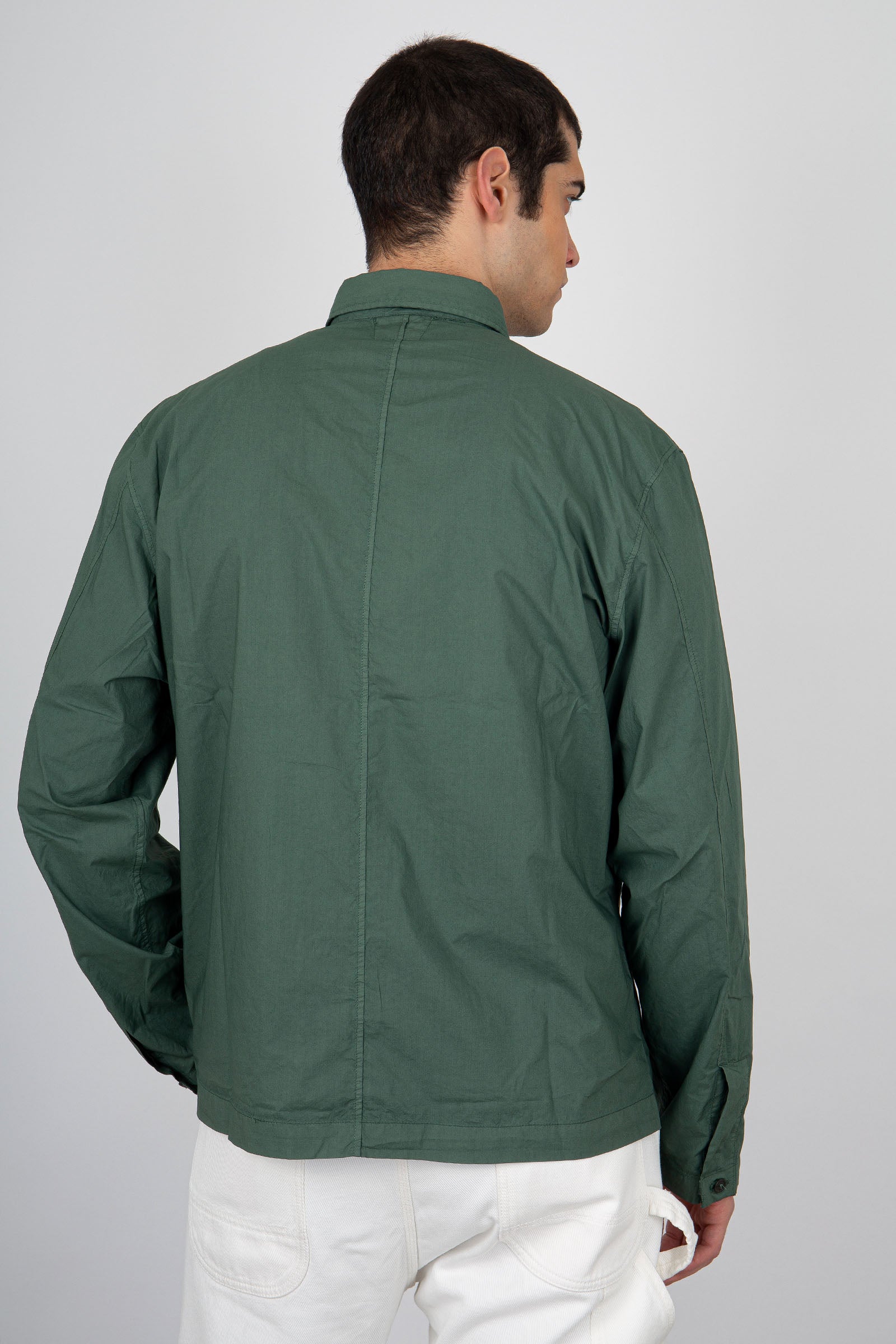C.P. Company Green Cotton Poplin Workwear Shirt - 4