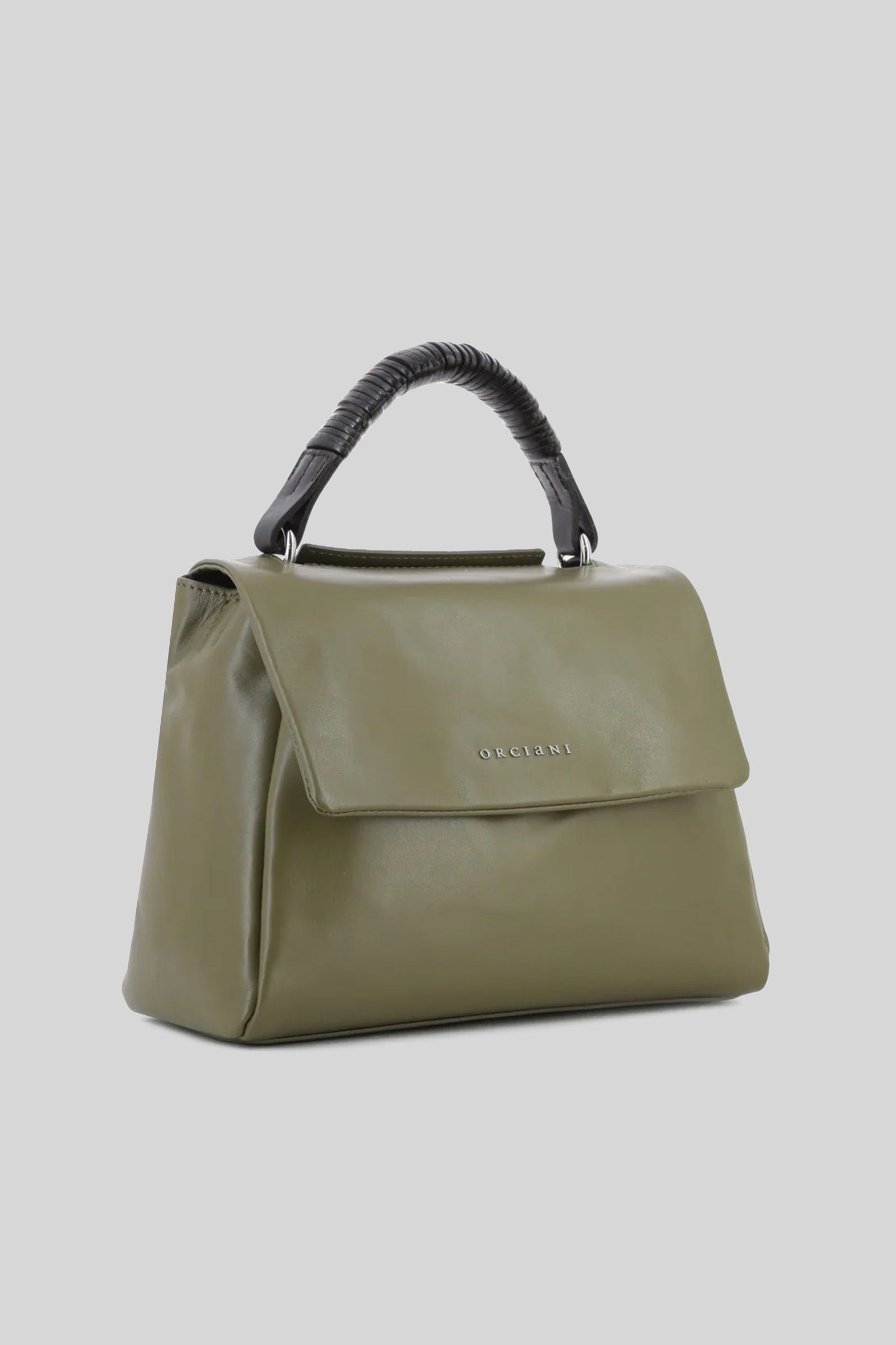 Orciani Borsa Sveva Midi Jungle In Pelle Verde Militare Donna - 3