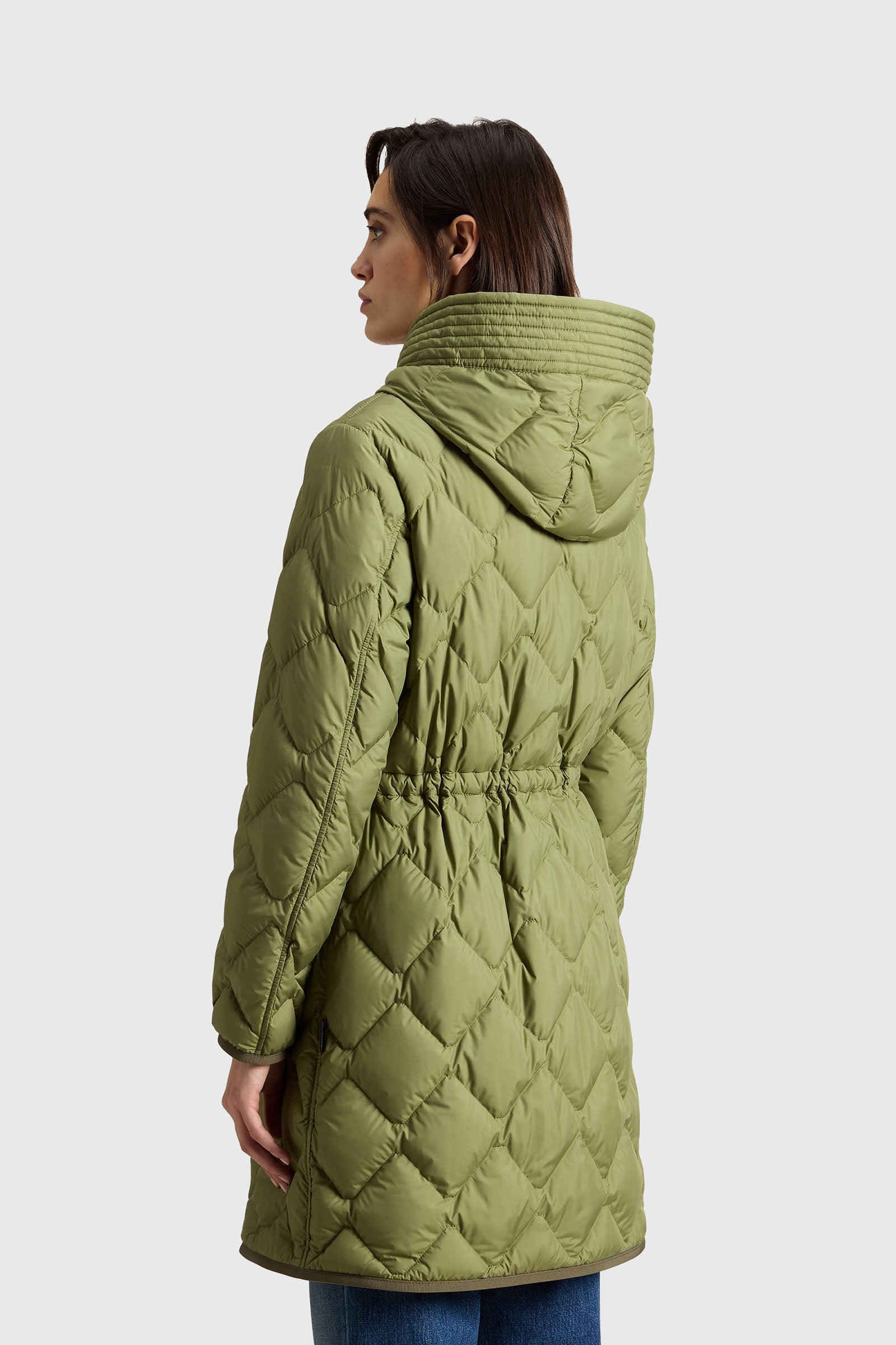 Woolrich Parka Heritage Con Cappuccio Verde Militare Donna - 3