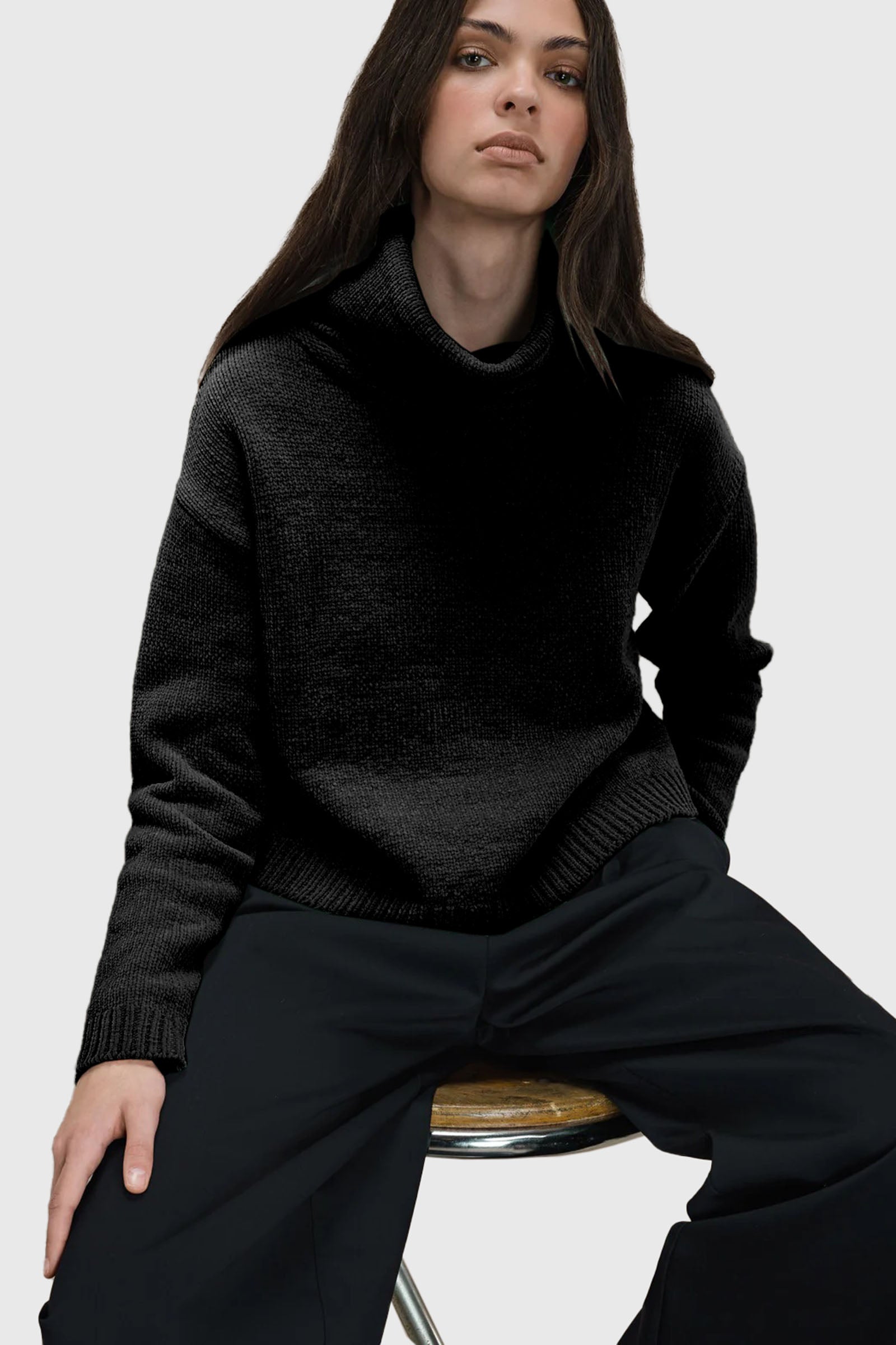 Rrd Maglia Cinematt Turtleneck Wom Nero Donna - 1