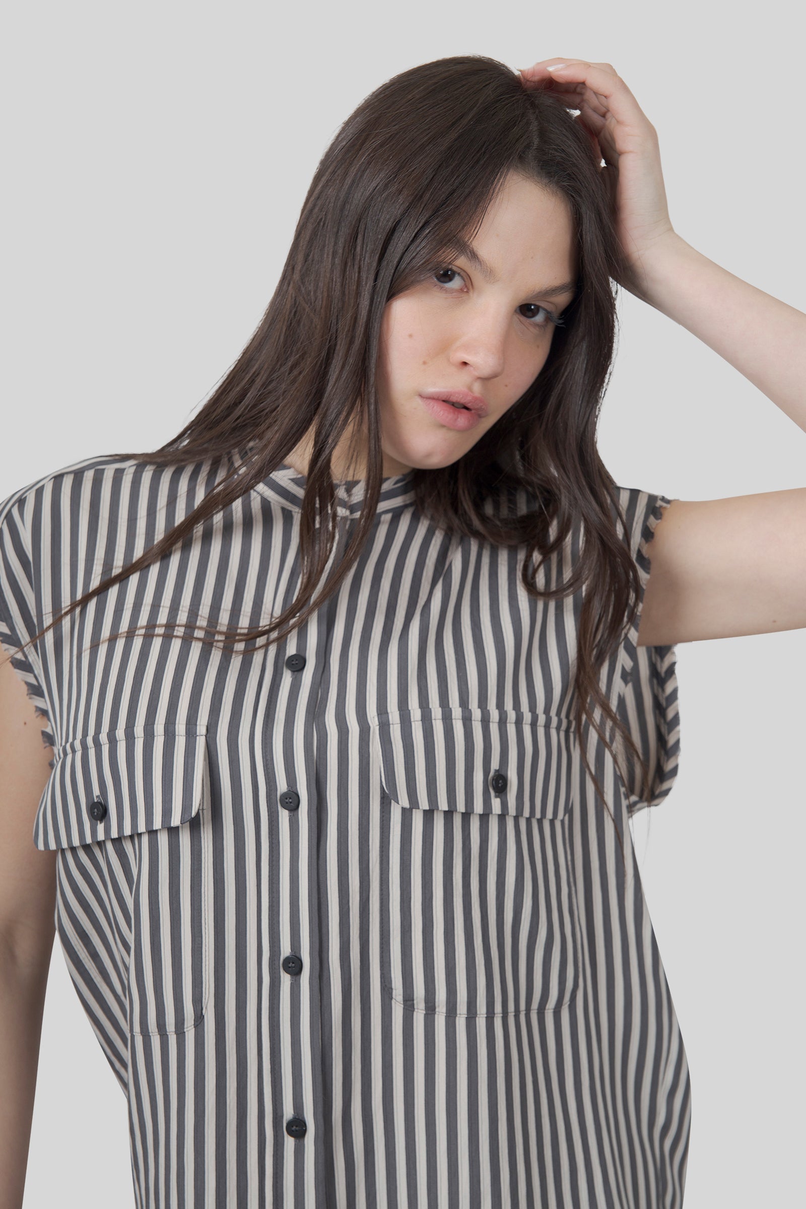 Tela Camicia Samba Grigio Donna - 1