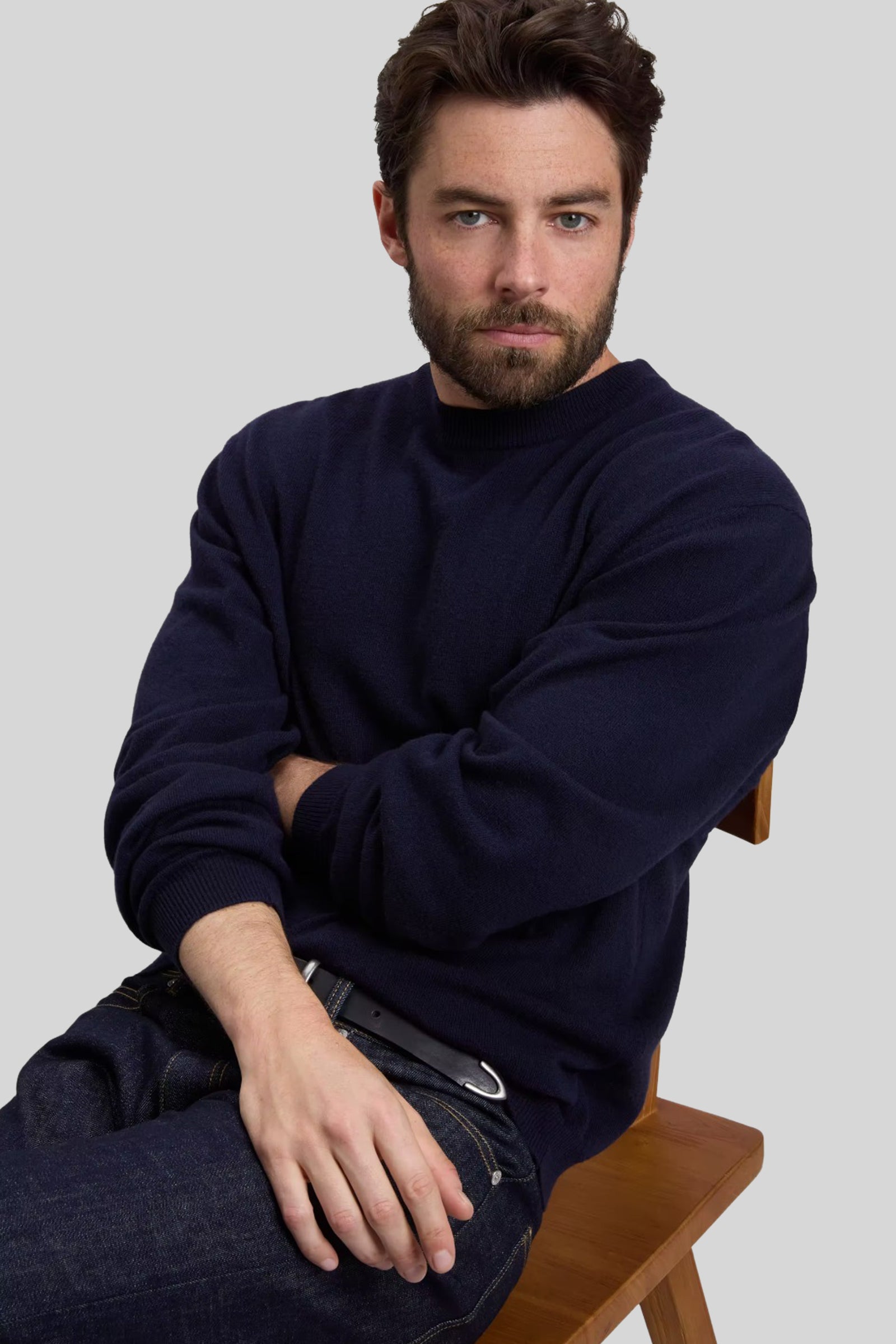 Woolrich Maglia Girocollo In Lana Blu Uomo - 1
