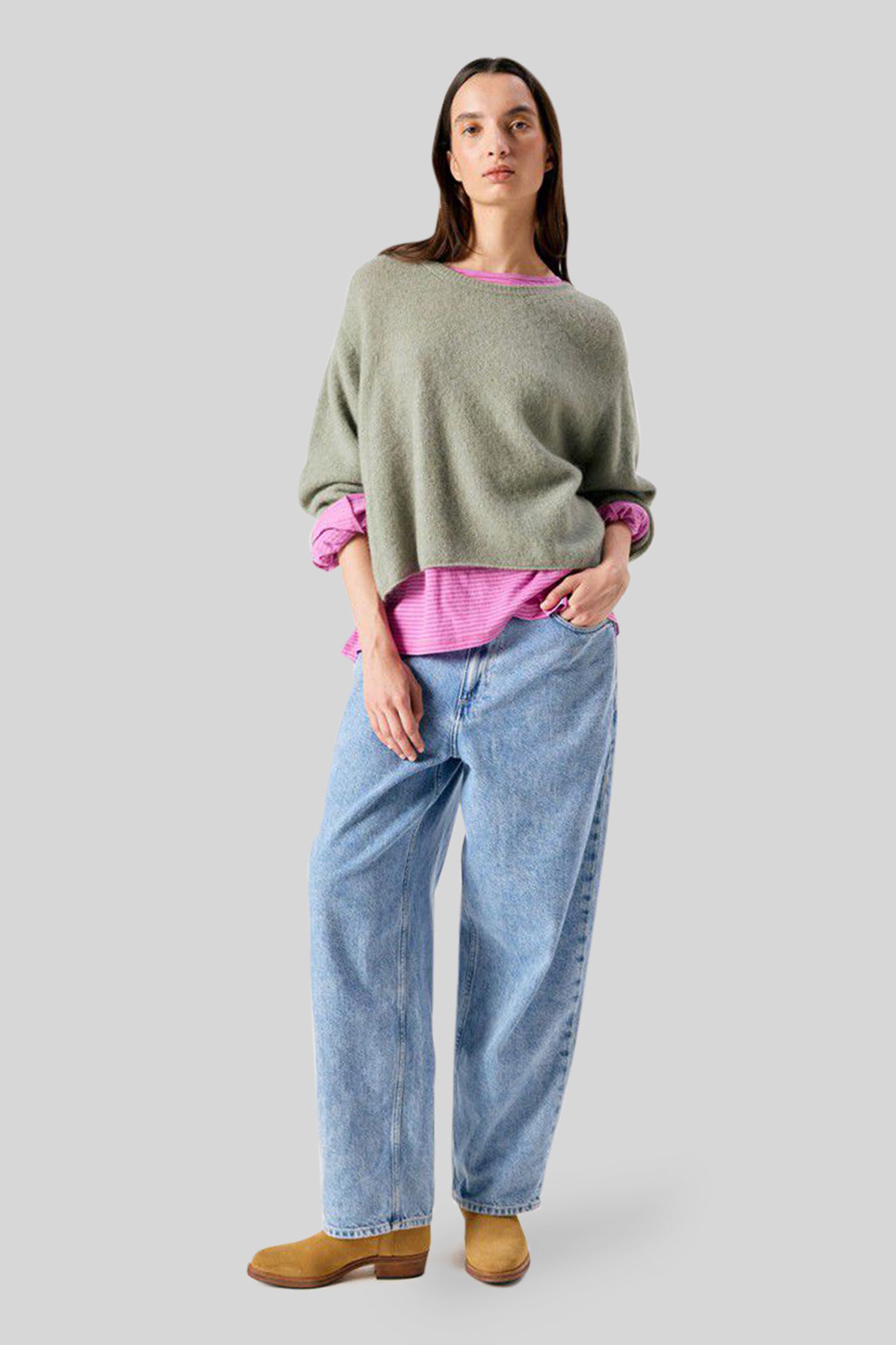 American Vintage Maglia Vitow Khaki Donna - 2